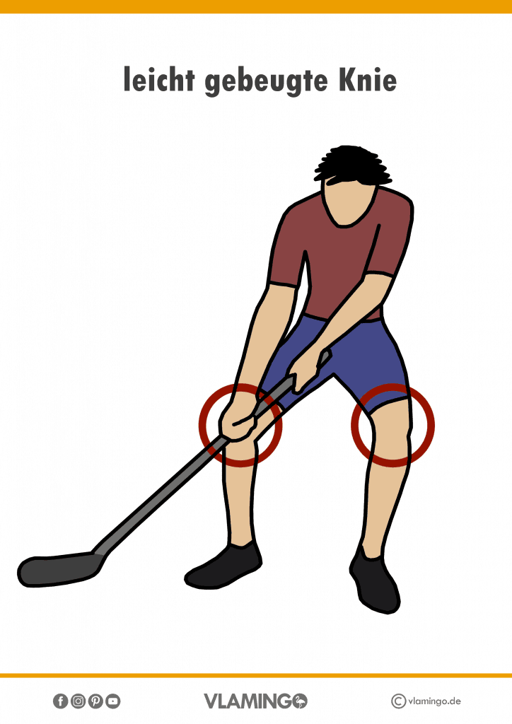 Bewegungskarte Unihockey leicht gebeugte Knie Bewegungskarte Unihockey - leicht gebeugte Knie #sportunterricht #unihockey #grundschule #sekundarstufe