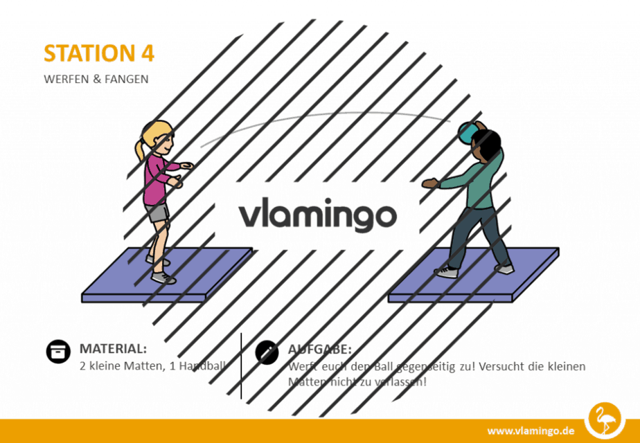 Station 4 - Werfen & Fangen (Partner-Übung)