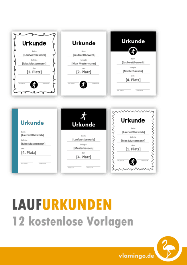 12 Lauf Urkunden Vorlagen