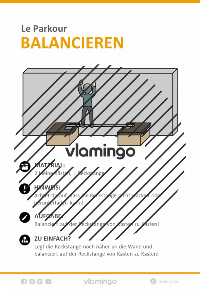 Le Parkour Stationskarte Balancieren 5 Le Parkour - Stationskarte - Balancieren 5