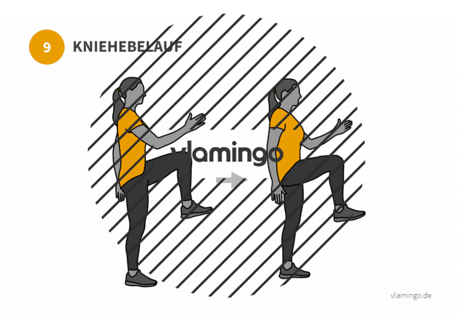 Übung 9 - Kniehebelauf