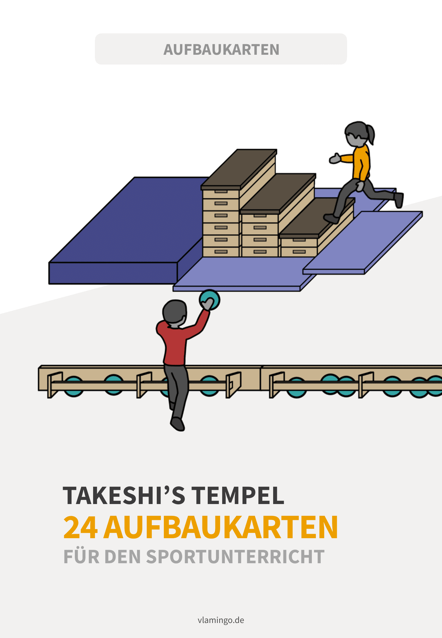 Takeshi's Tempel (Castle) - Aufbaukarten für den Sportunterricht Takeshis Tempel - 24 Aufbaukarten für den Sportunterricht