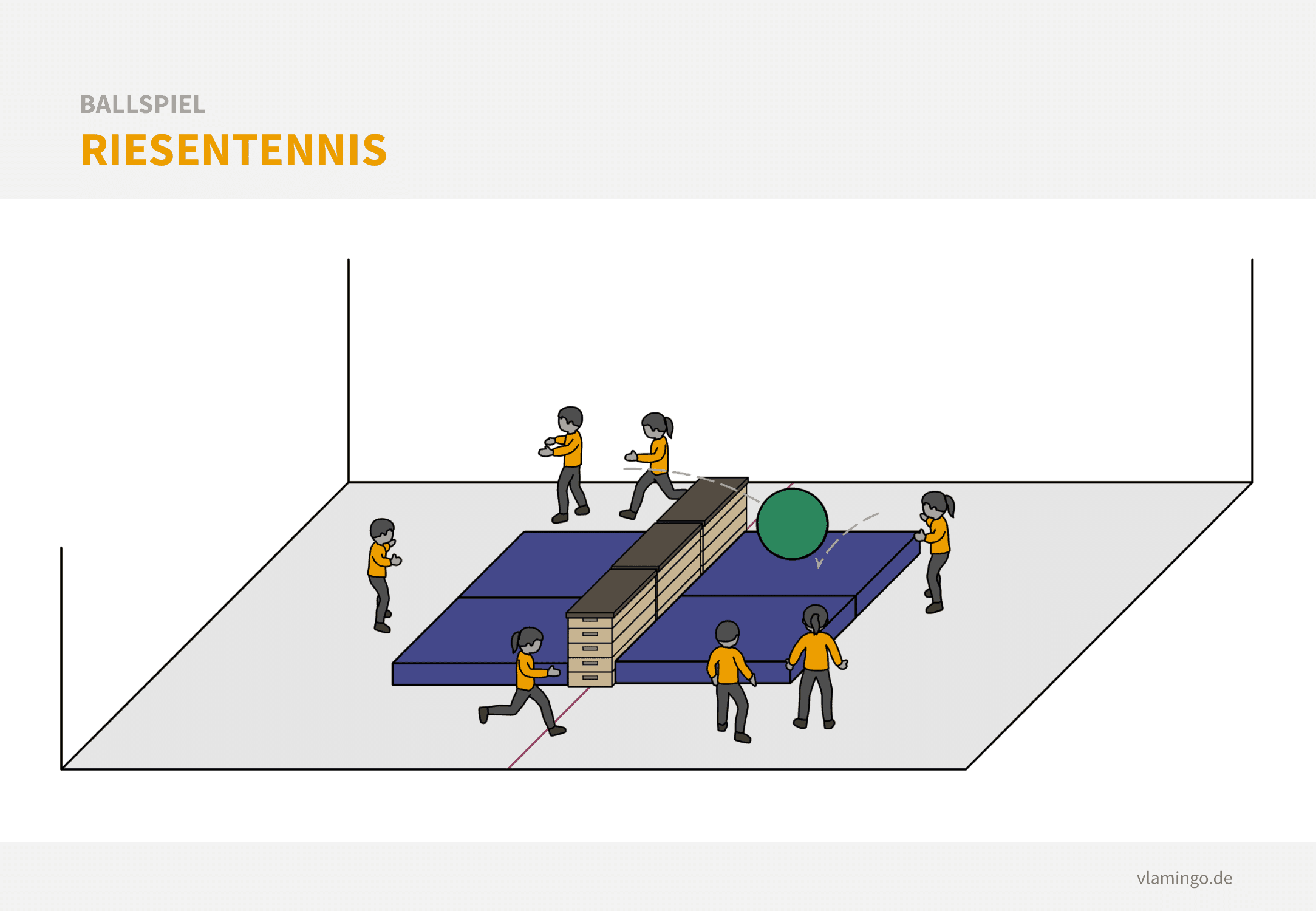 Ballspiel - Riesentennis Ballspiel: Riesentennis