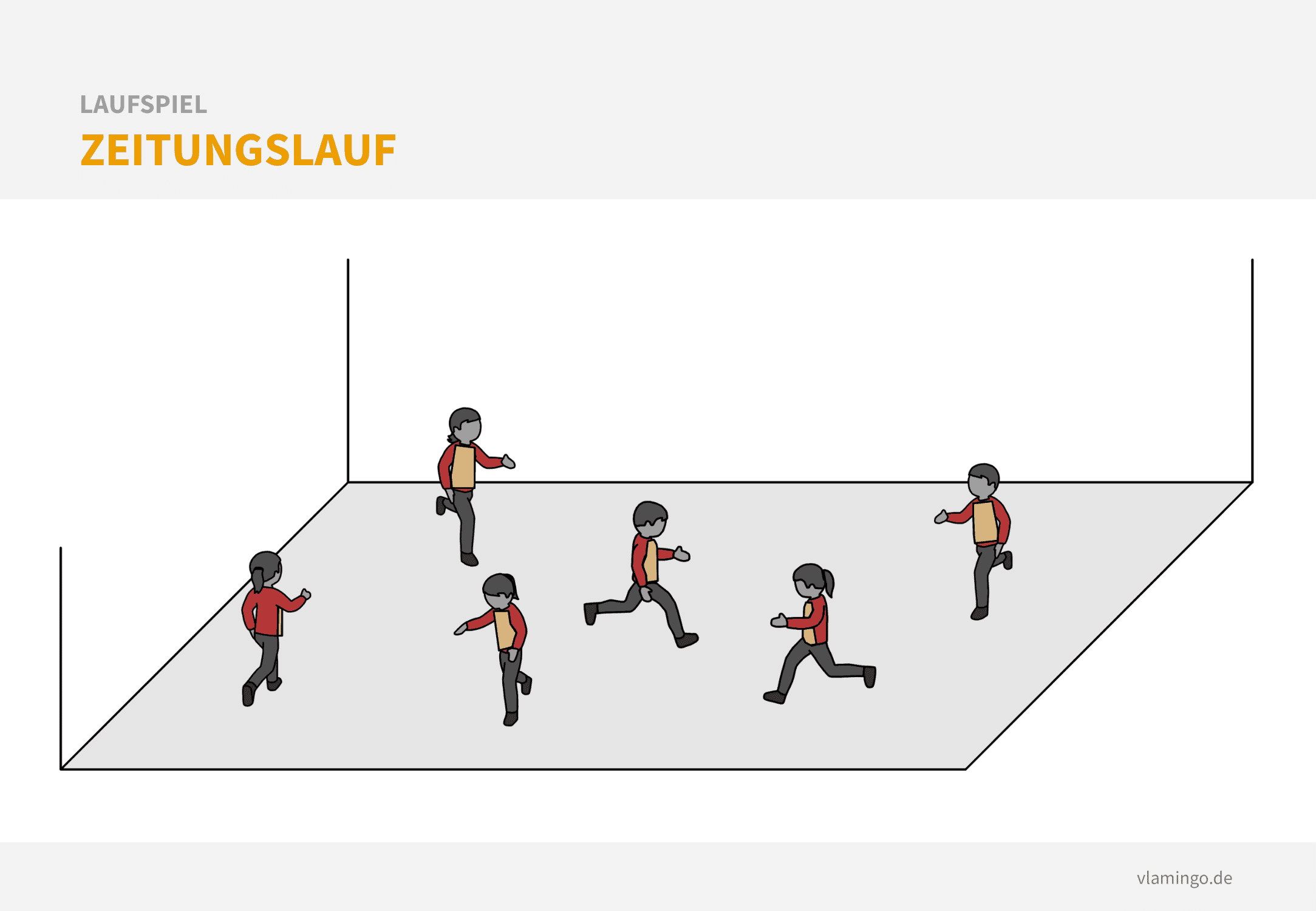 Laufspiel - Zeitungslauf Laufspiel - Zeitungslauf