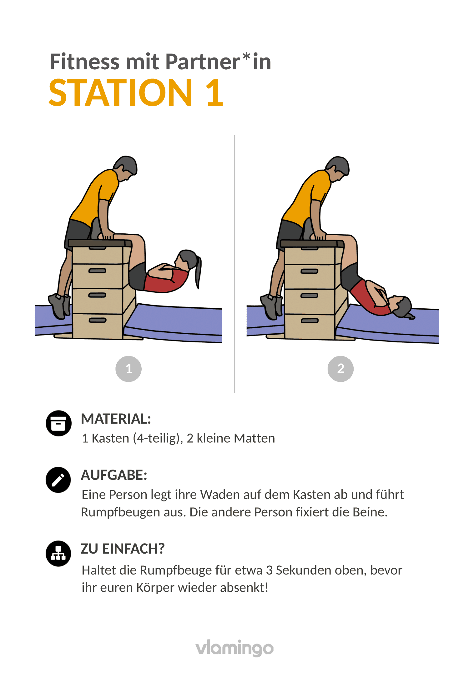 Fitness mit Partner - Übung 1 Fitness mit Partner - Übung 1