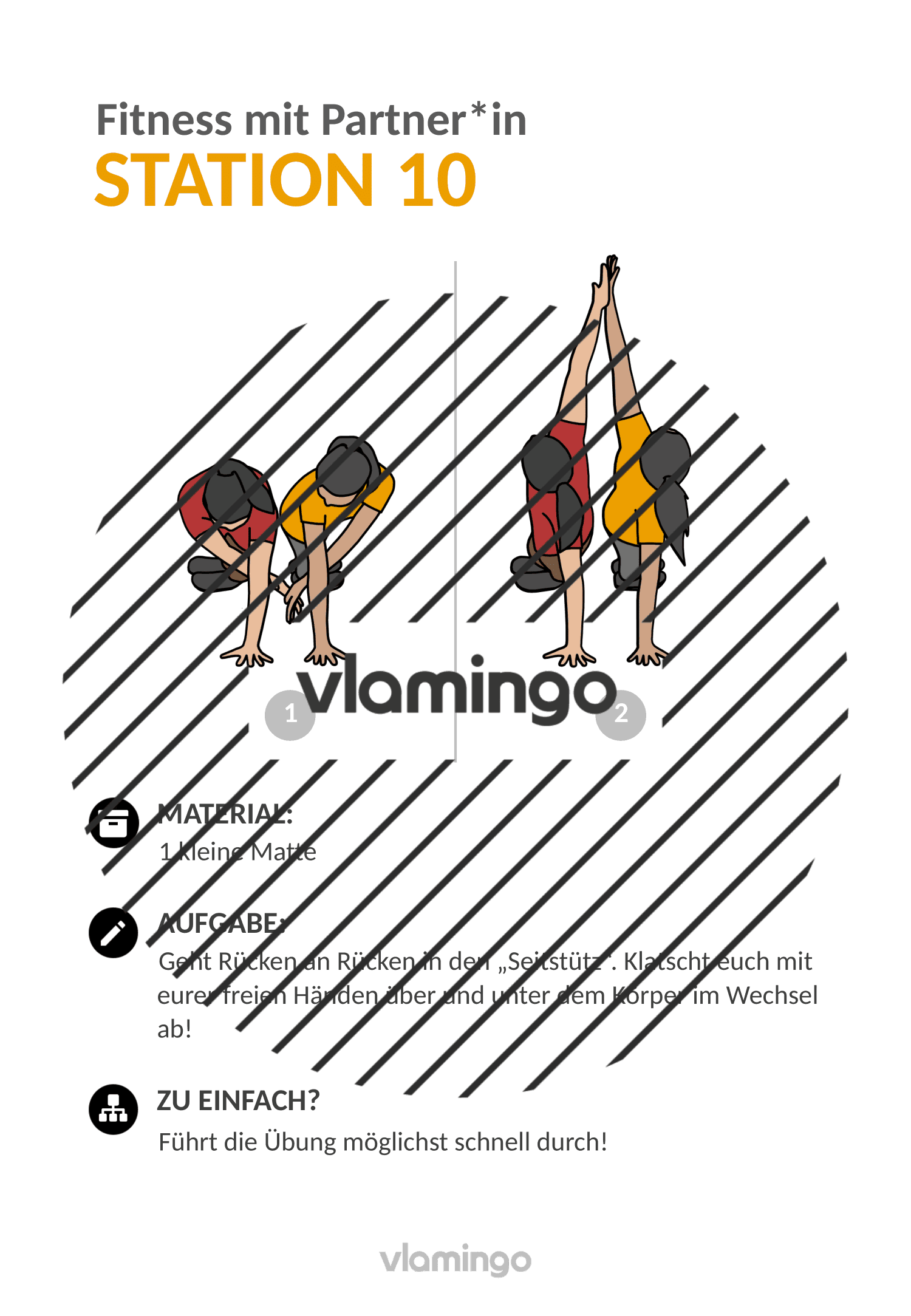 Fitness mit Partner - Übung 10 Fitness mit Partner - Übung 10