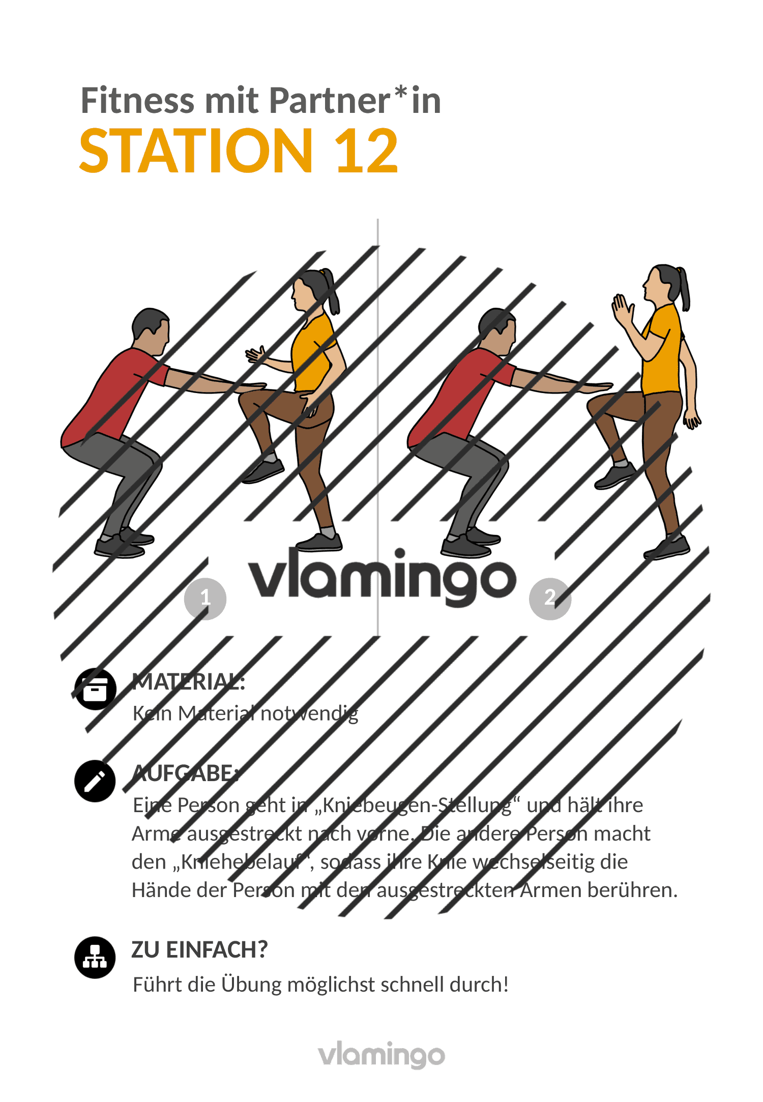Fitness mit Partner - Übung 12 Fitness mit Partner - Übung 12