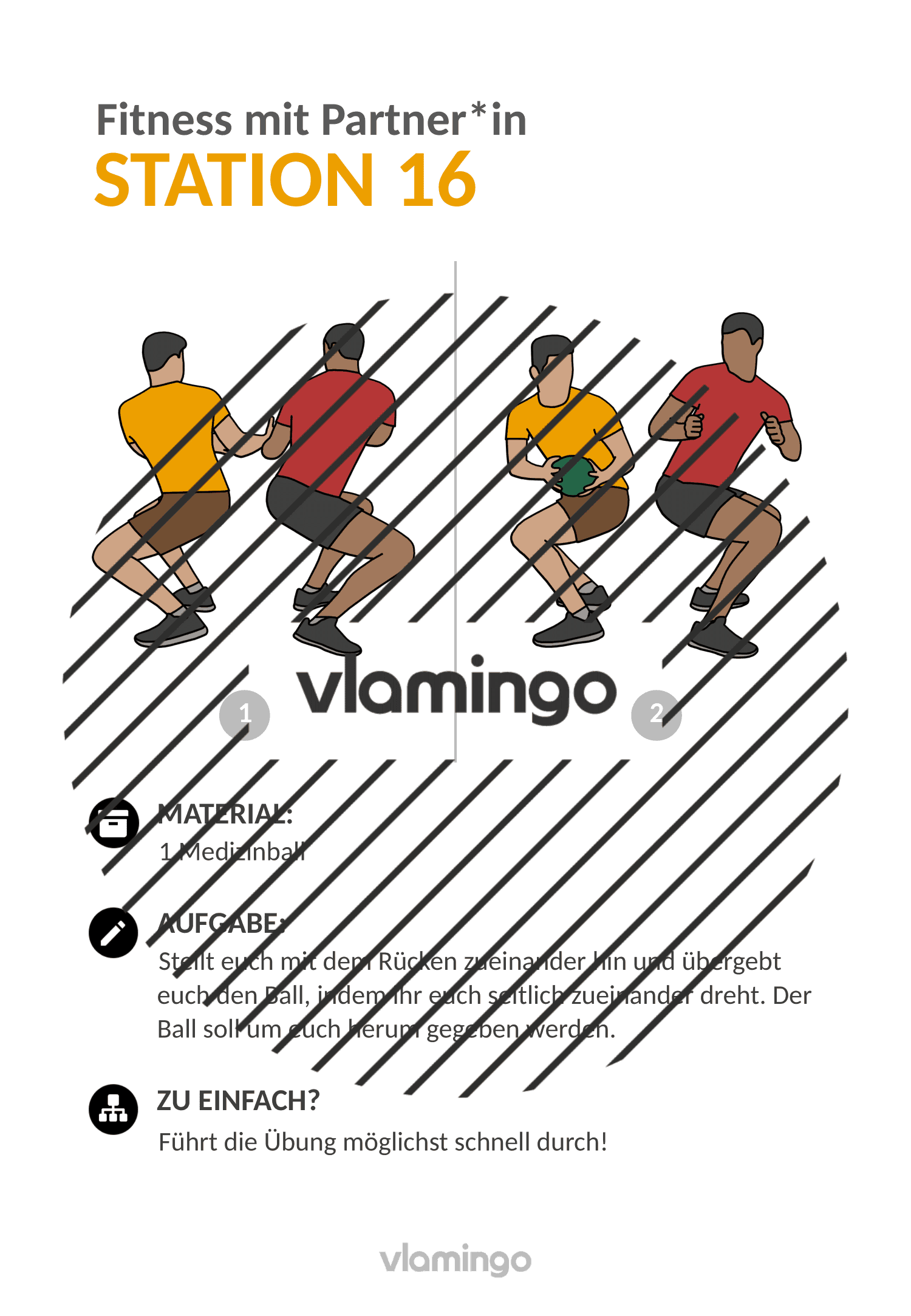 Fitness mit Partner - Übung 16 Fitness mit Partner - Übung 16