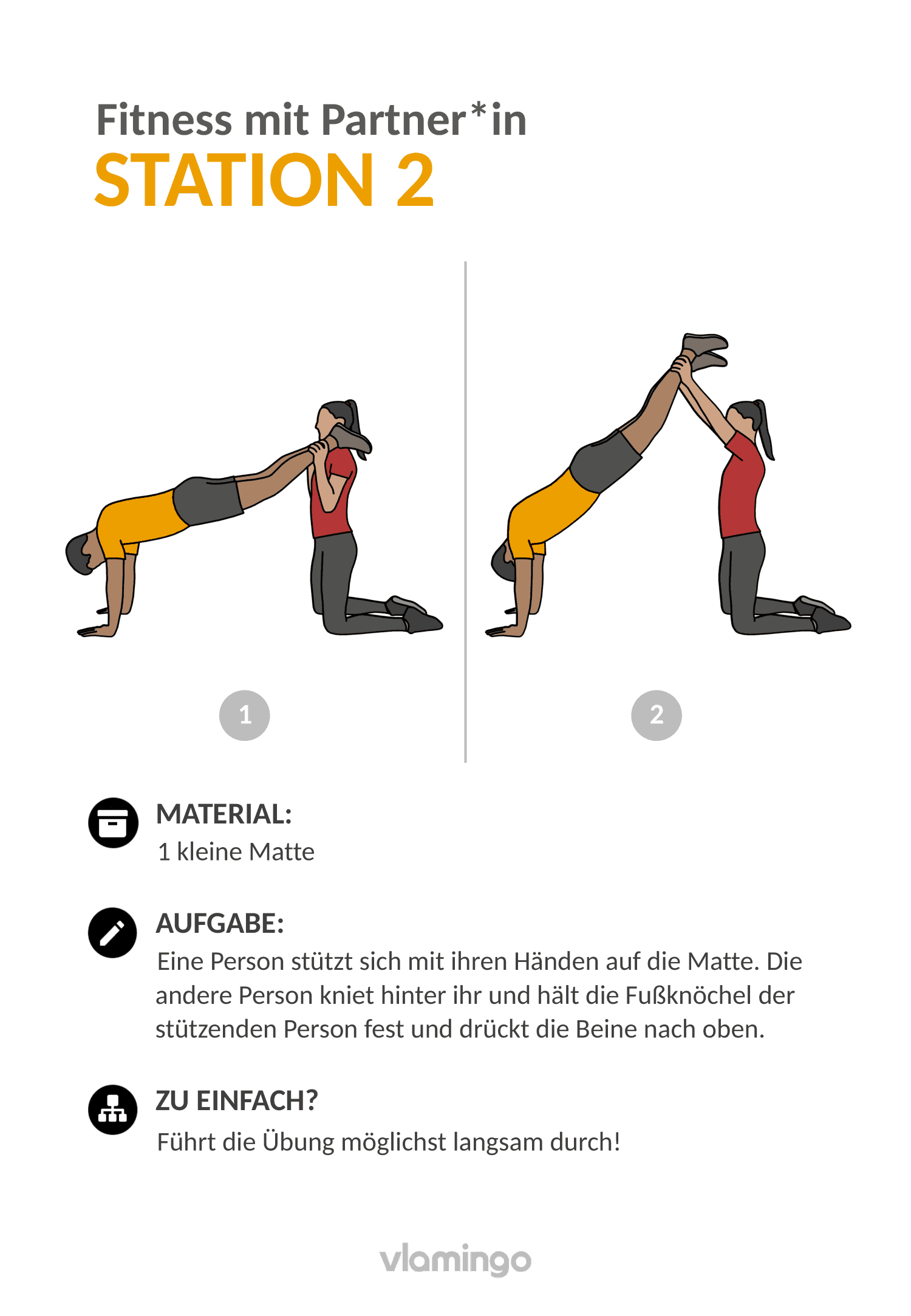 Fitness mit Partner - Übung 2 Fitness mit Partner - Übung 2