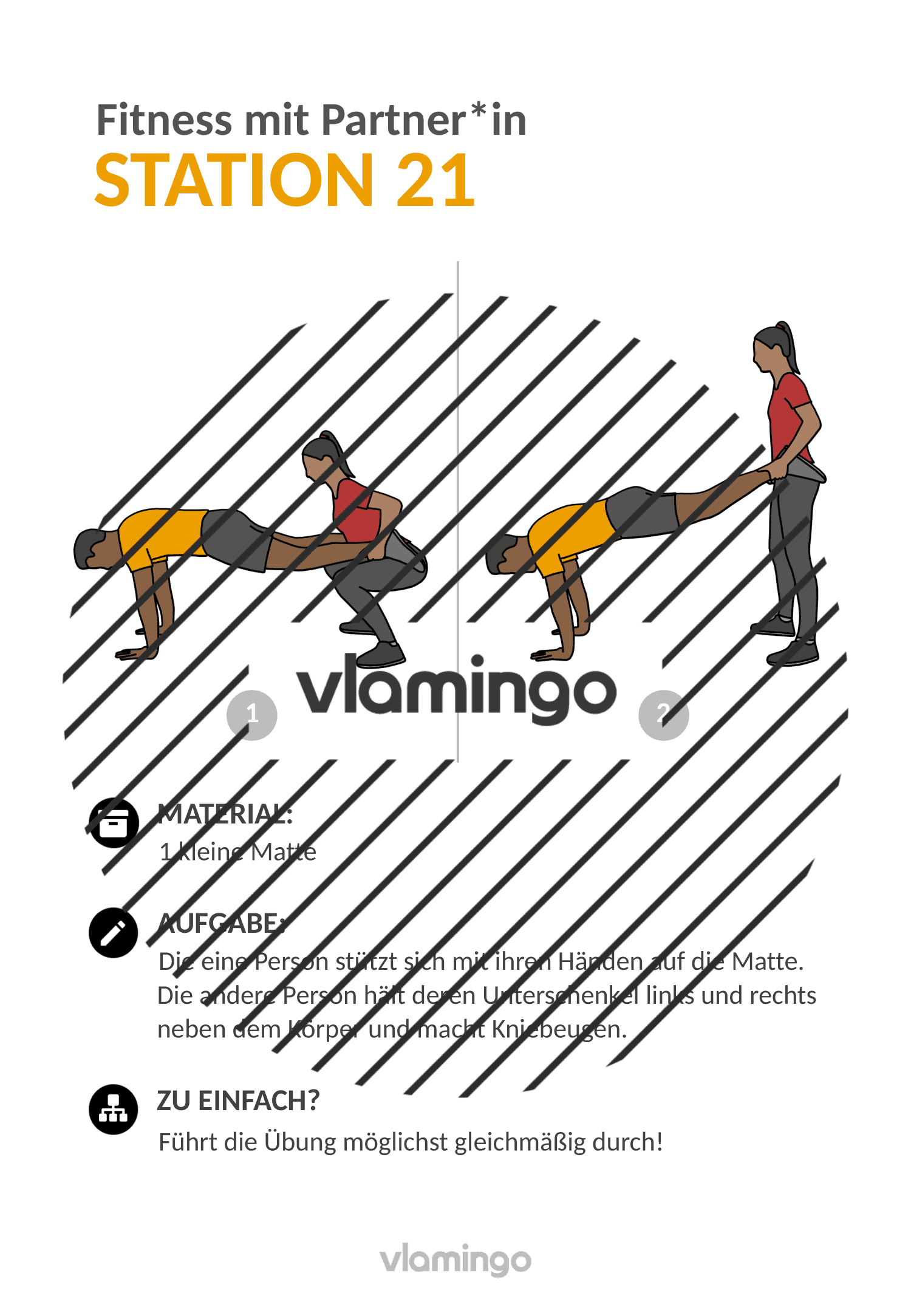 Fitness mit Partner - Übung 21 Fitness mit Partner - Übung 21