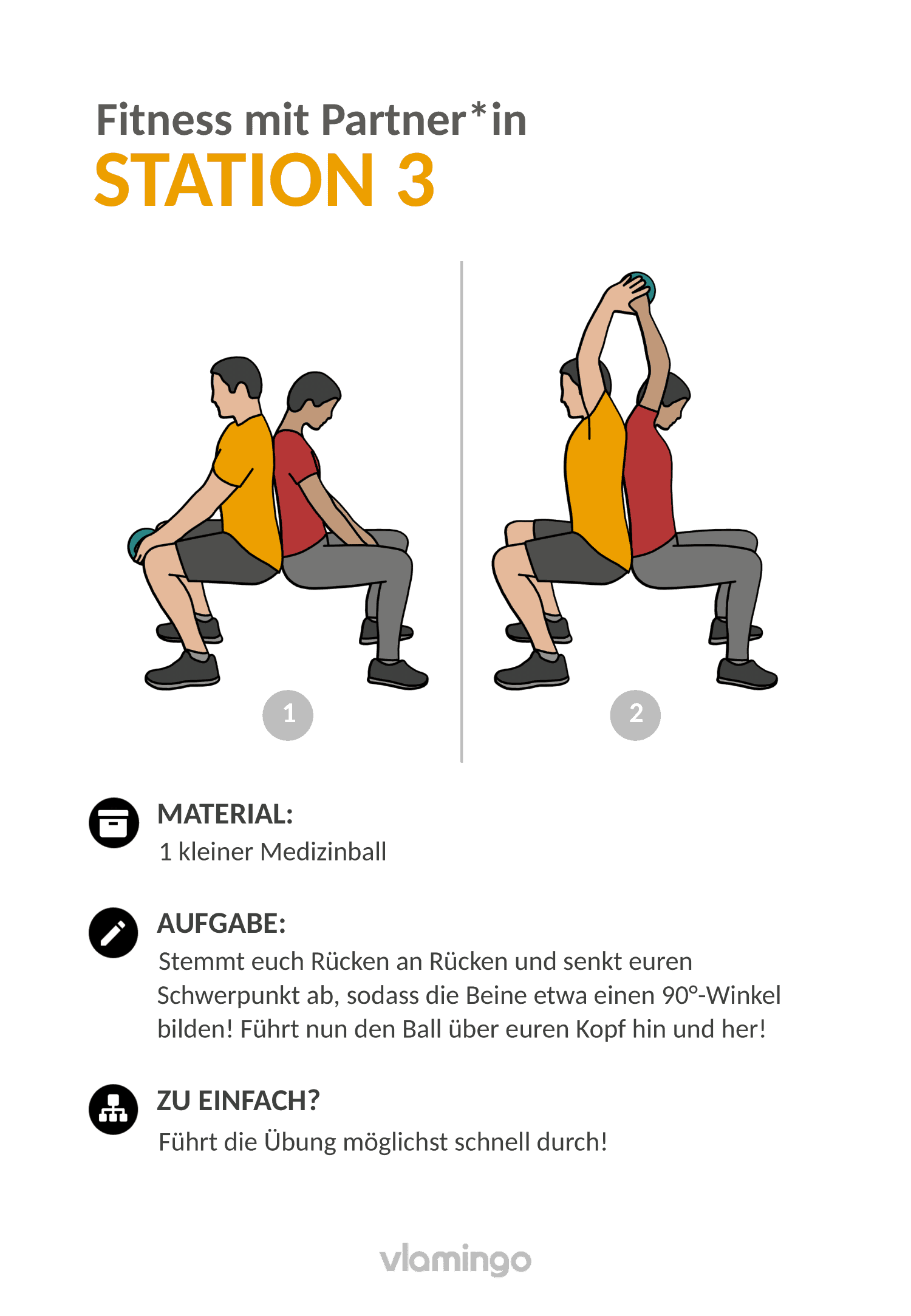 Fitness mit Partner - Übung 3