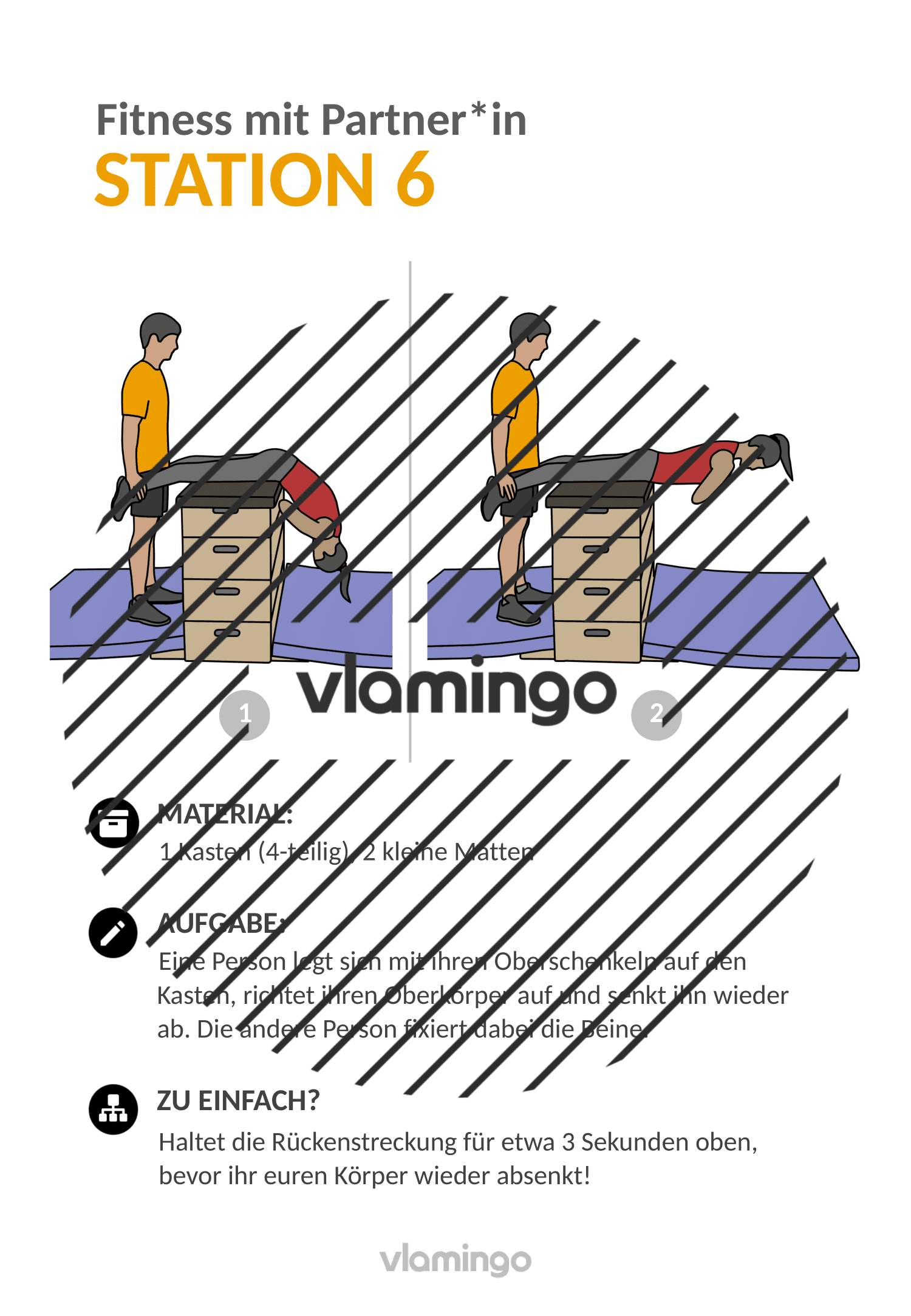Fitness mit Partner - Übung 6 Fitness mit Partner - Übung 6