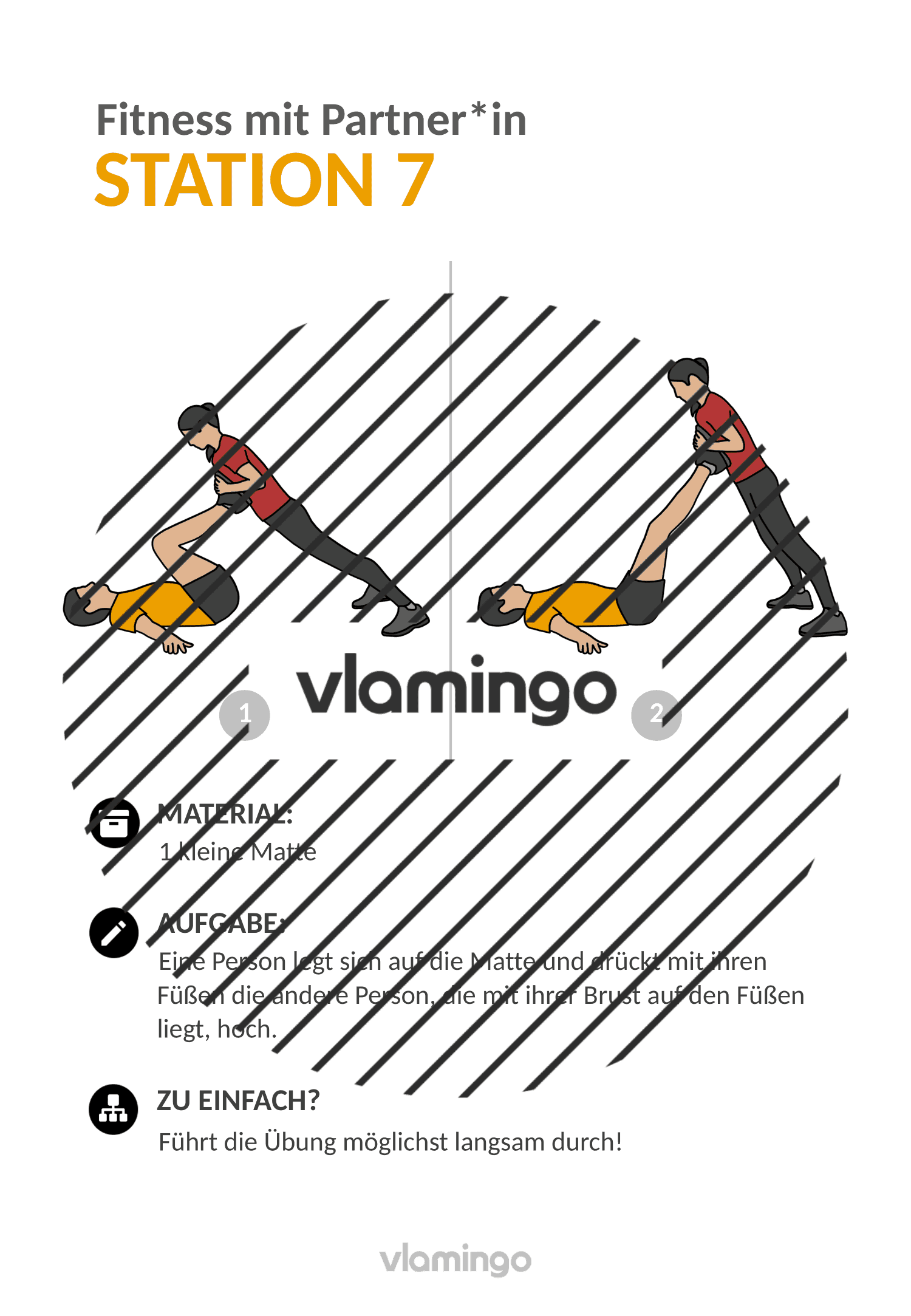 Fitness mit Partner - Übung 7 Fitness mit Partner - Übung 7