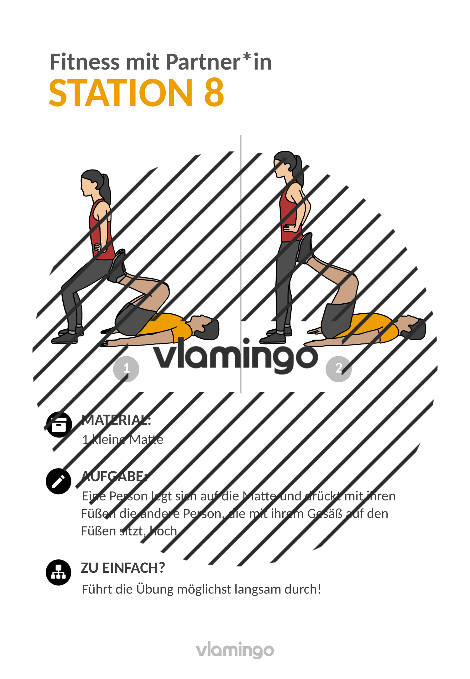 Fitness mit Partner - Übung 8 Fitness mit Partner - Übung 8