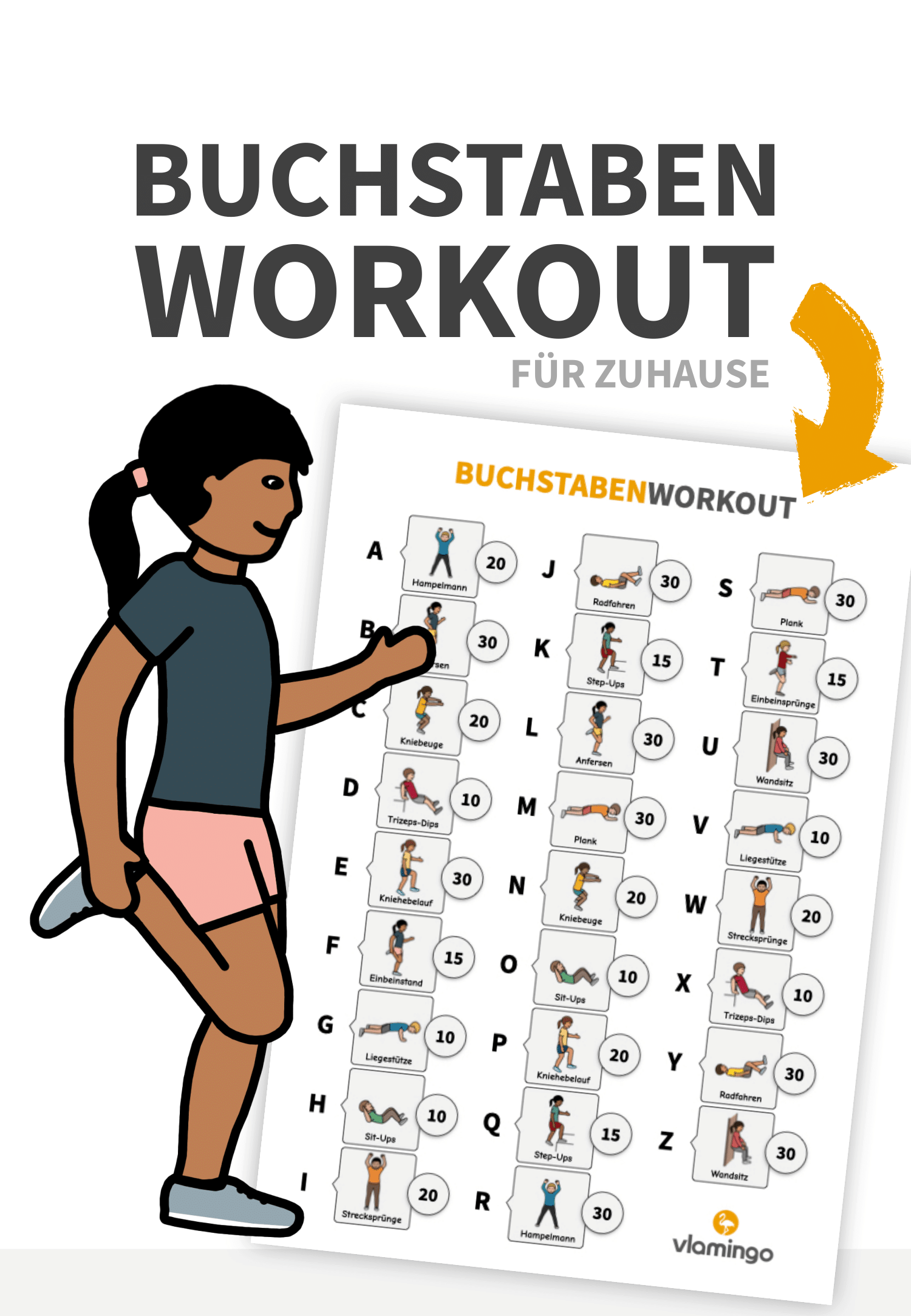 Buchstaben-Workout für Zuhause - Deckblatt