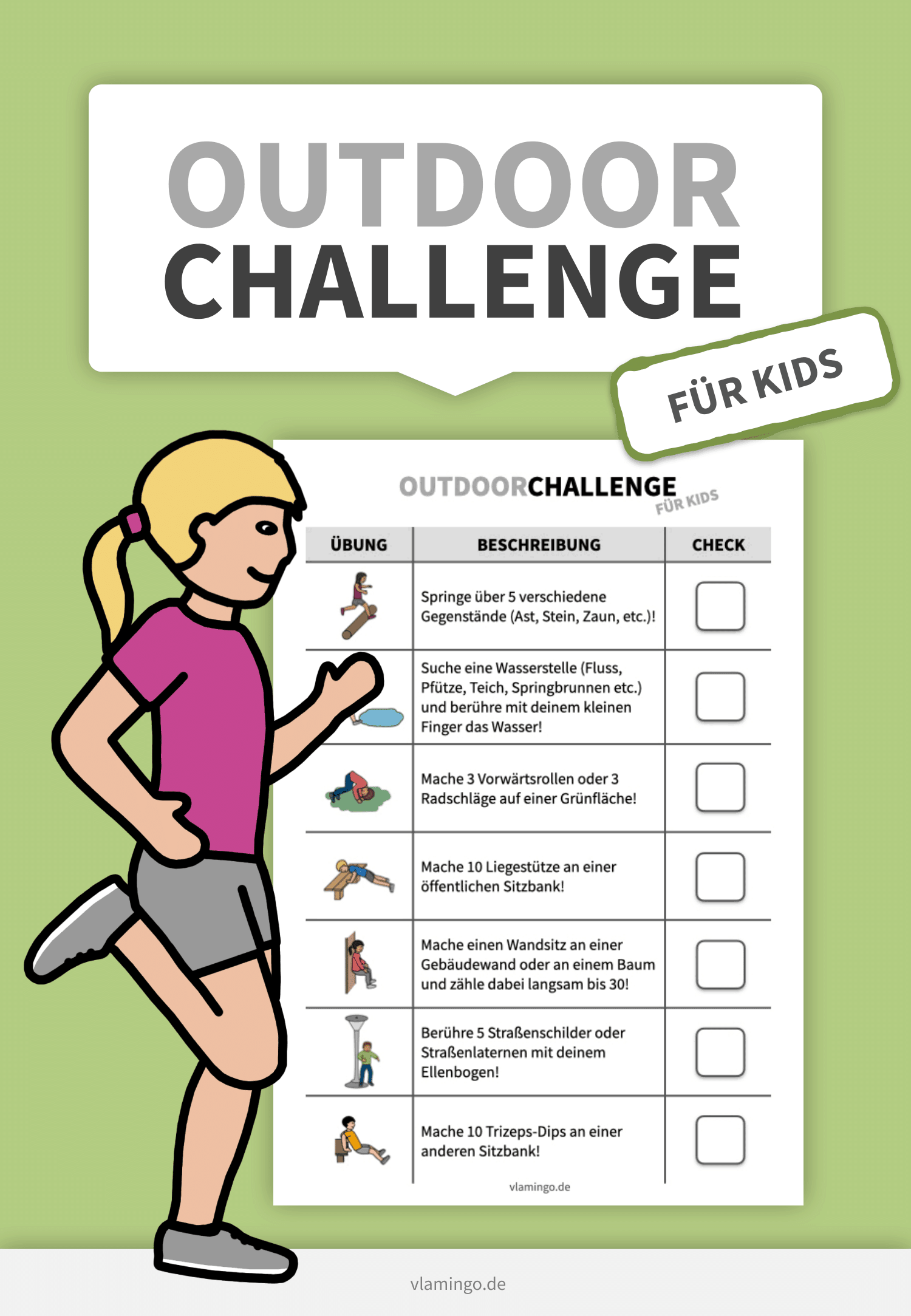 Outdoor-Challenge für Kids - vlamingo