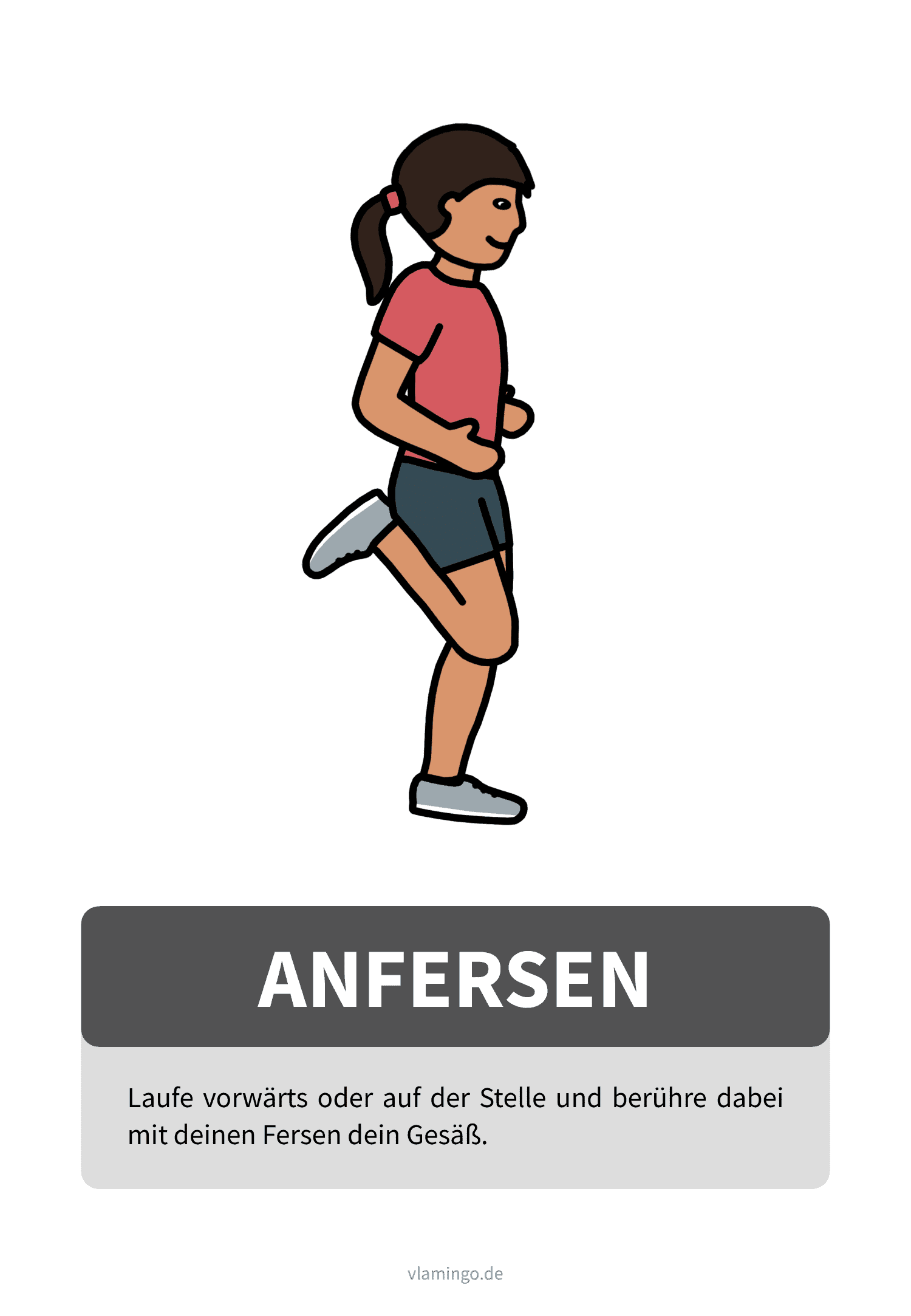 35 Bewegungskarten für Pausen, Unterricht & Zuhause - Probematerial-41 Übungskarte mit Beschreibung - Anfersen