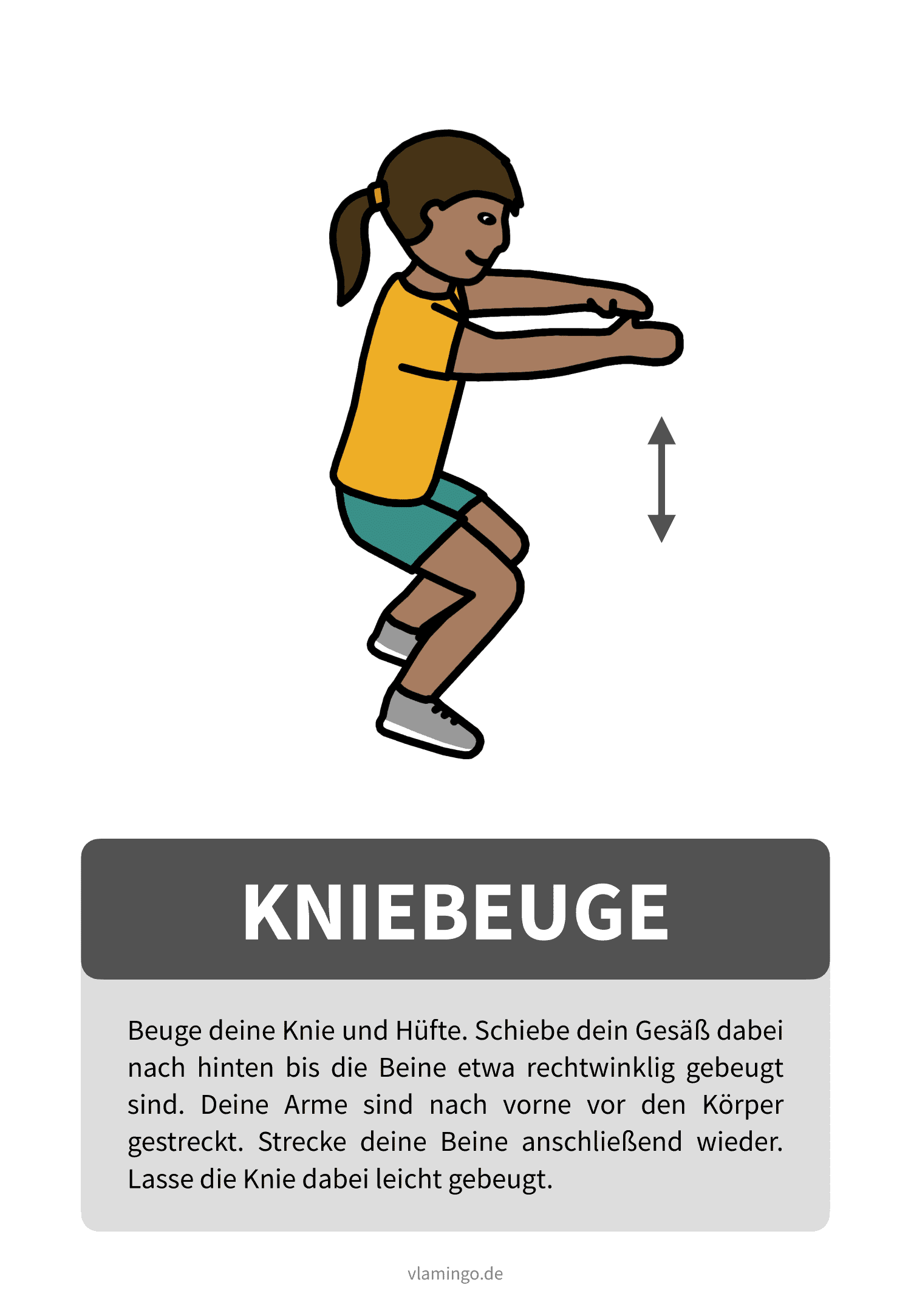35 Bewegungskarten für Pausen, Unterricht & Zuhause - Probematerial-42 Übungskarte mit Beschreibung - Anfersen