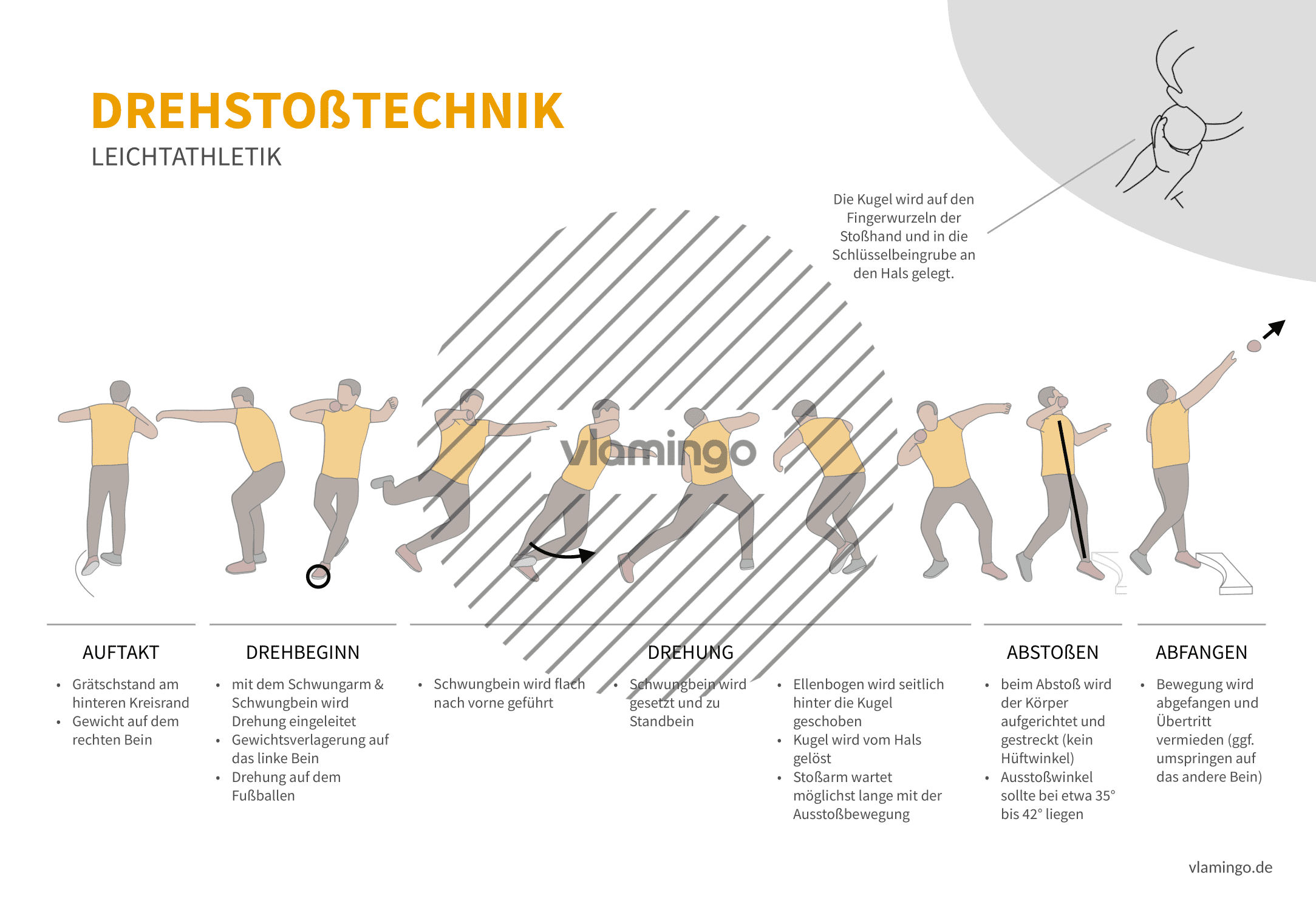 Drehstoßtechnik (Bewegungsanalyse) - Leichtathletik