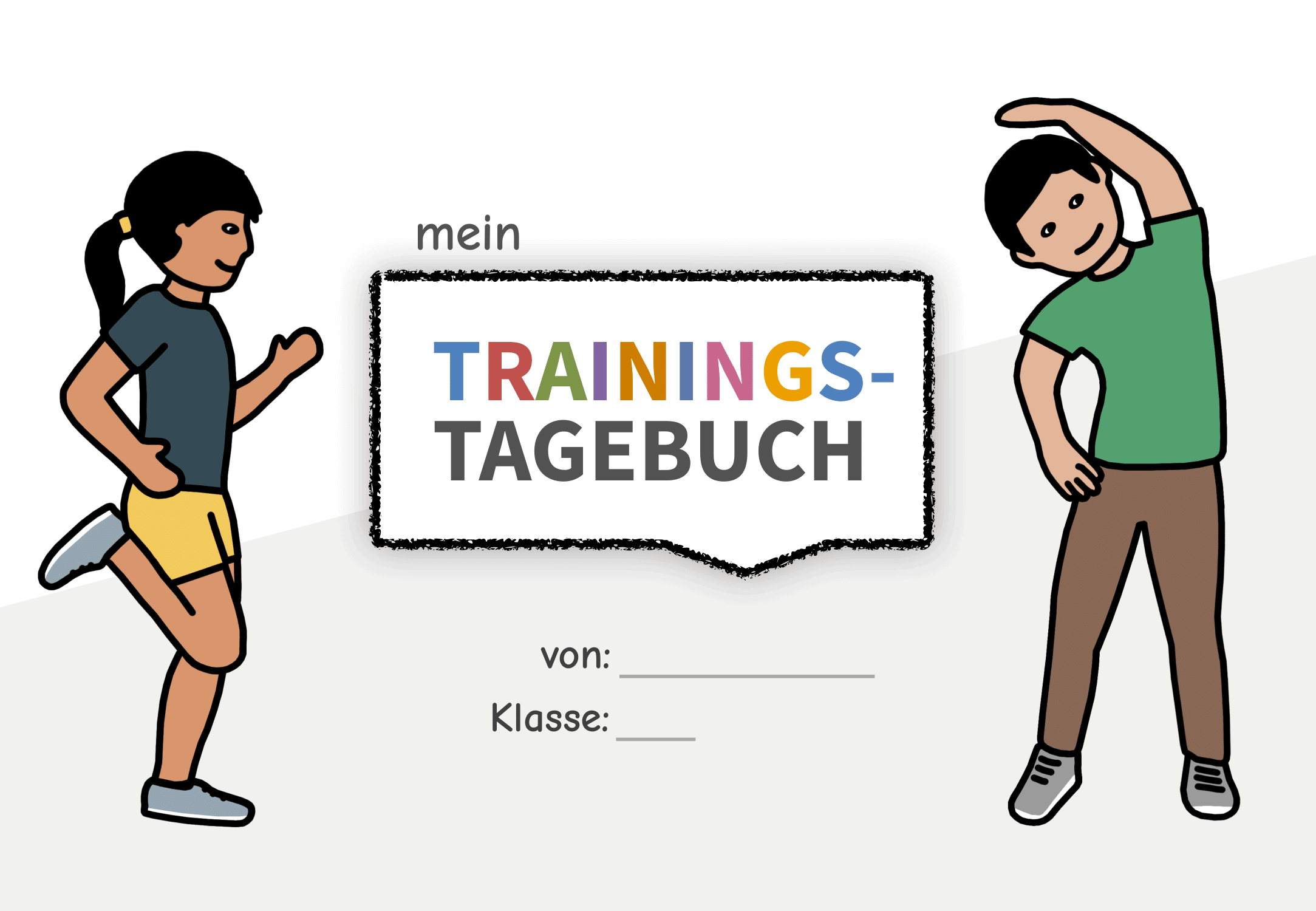 Deckblatt - Trainingstagebuch für Kinder Deckblatt - Trainingstagebuch für Kinder