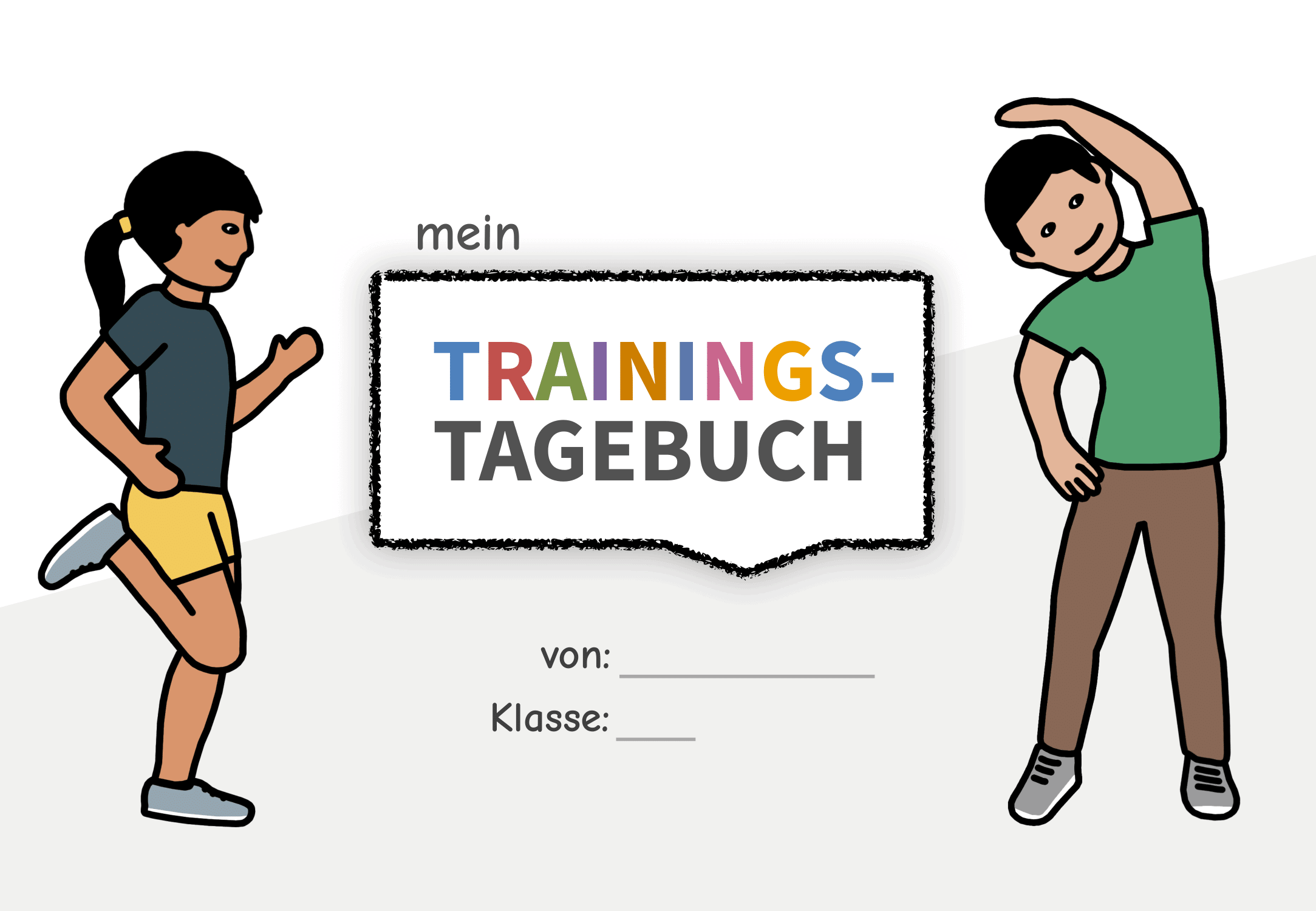 Deckblatt - Trainingstagebuch für Kinder