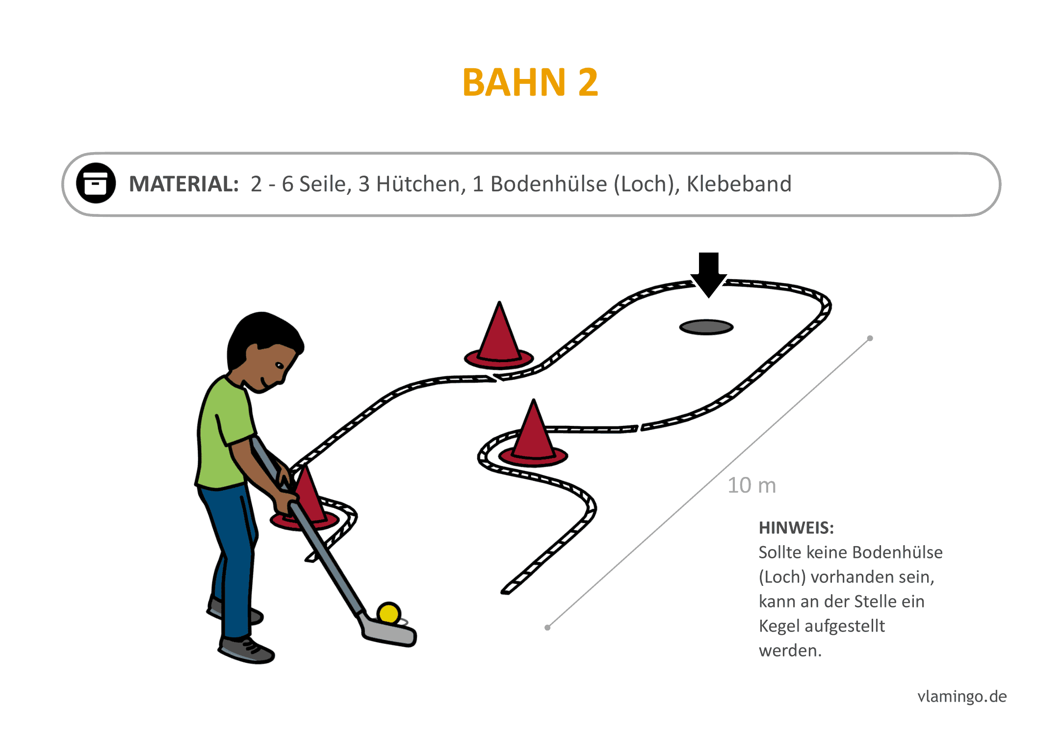 Minigolf-Station 2: Schlangenbahn