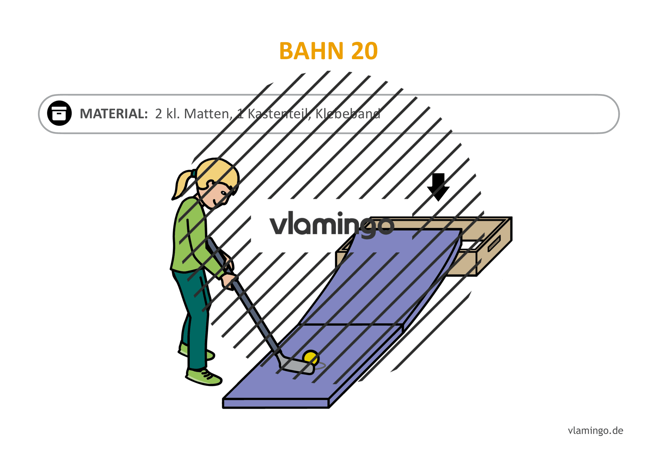 Minigolf-Station 20: Kleiner Anstieg