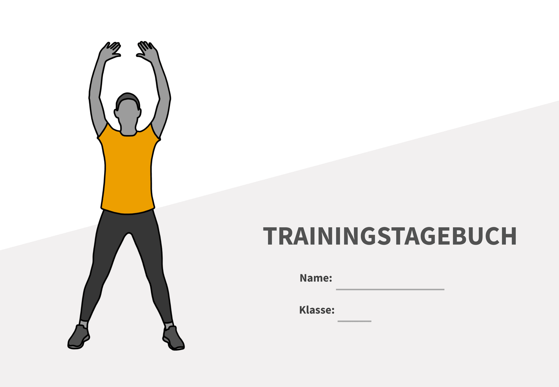 Trainingstagebuch - Vorlagen für die Sekundarstufe-3 Deckblatt - Trainingstagebuch für Jugendliche