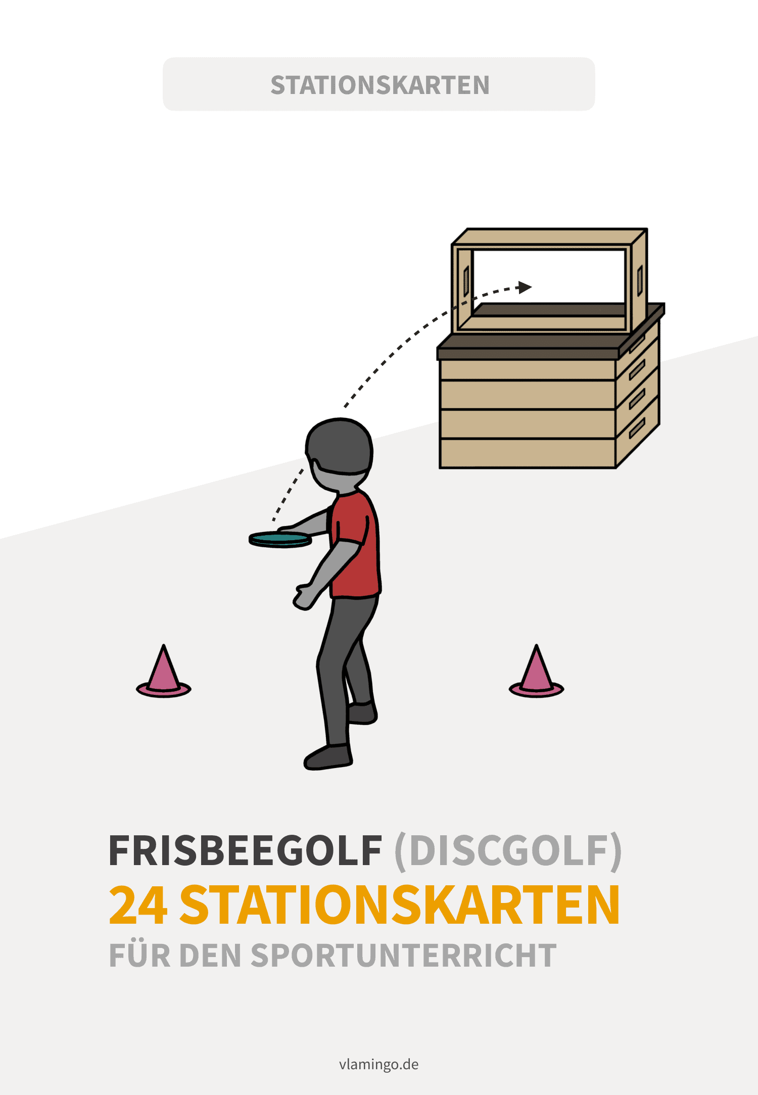 Frisbeegolf - 24 Stationskarten für den Sportunterricht