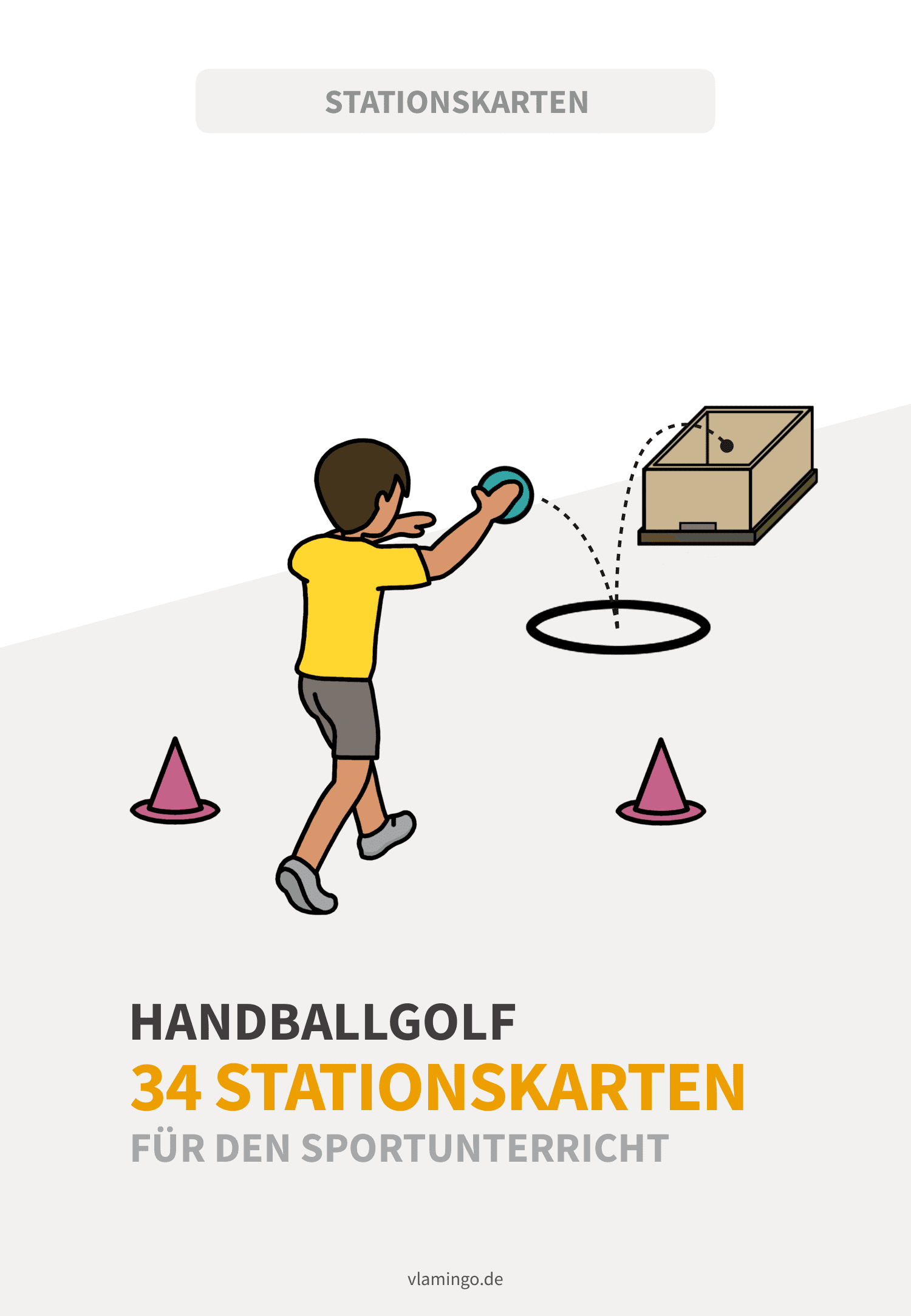 Handballfgolf - 34 Stationskarten für den Sportunterricht