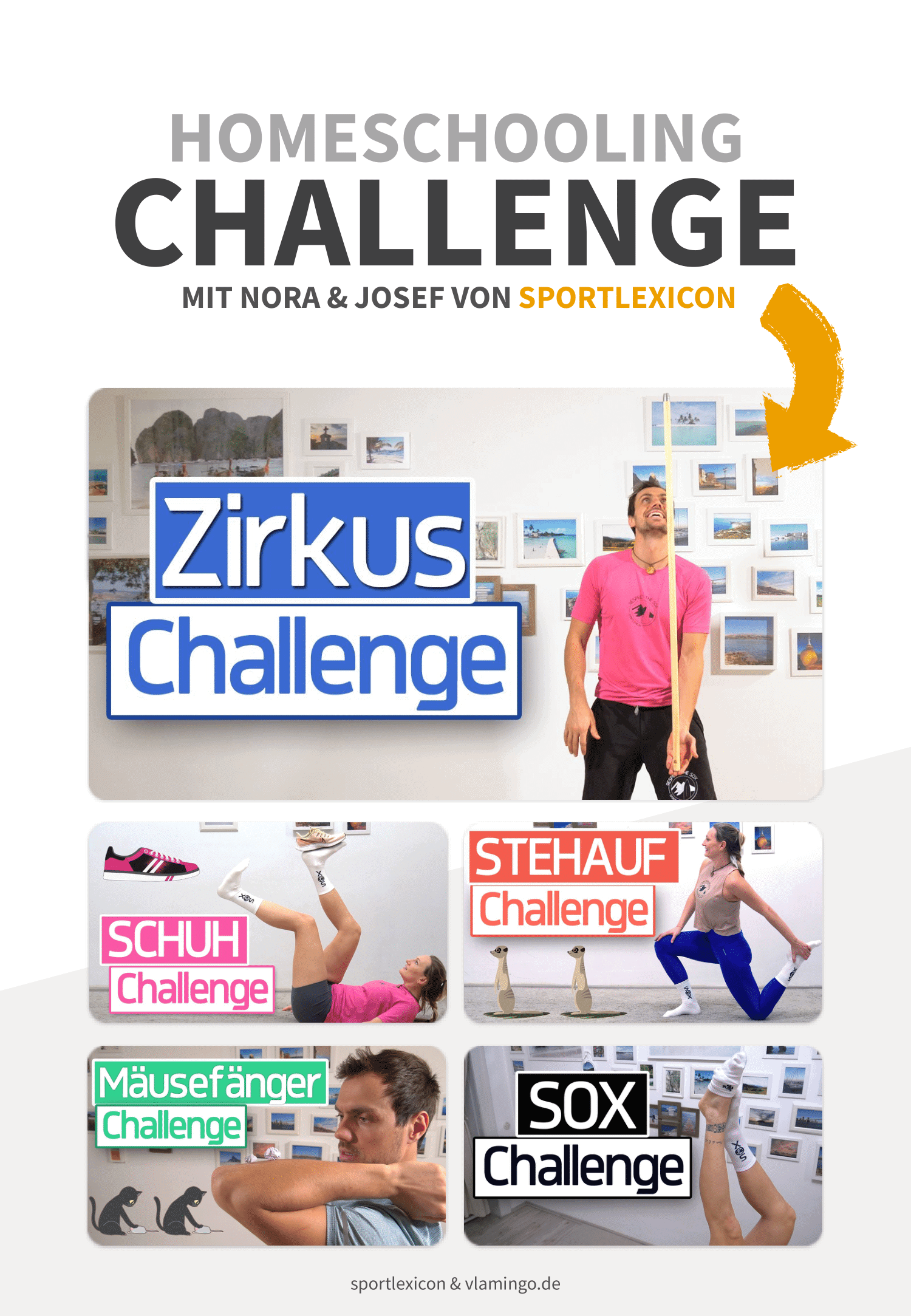 Home-Challenge mit Nora & Josef von sportlexicon Home-Challenge - Vorschaubild 1