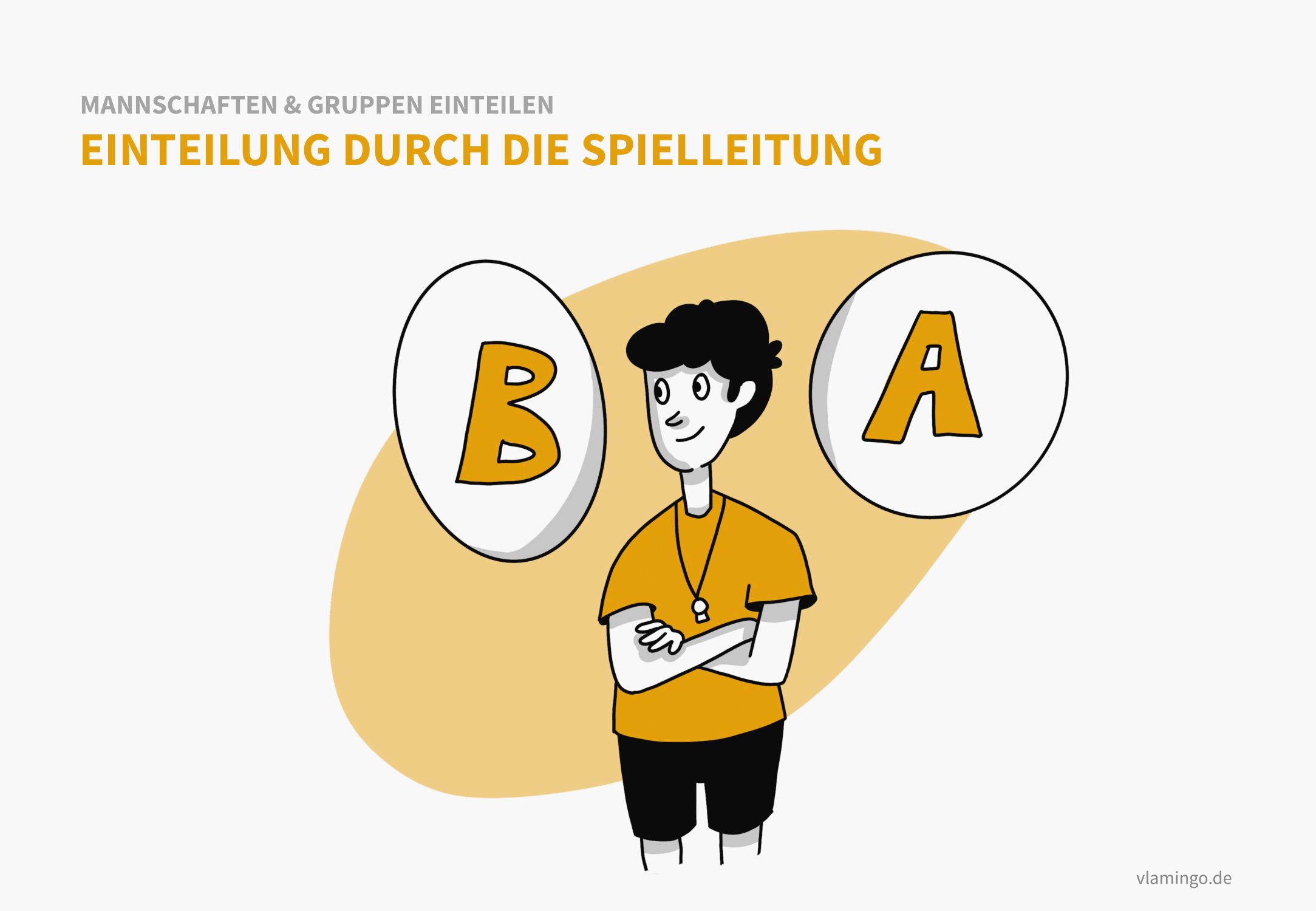 Gruppeneinteilung durch die Spielleitung Gruppeneinteilung durch die Spielleitung