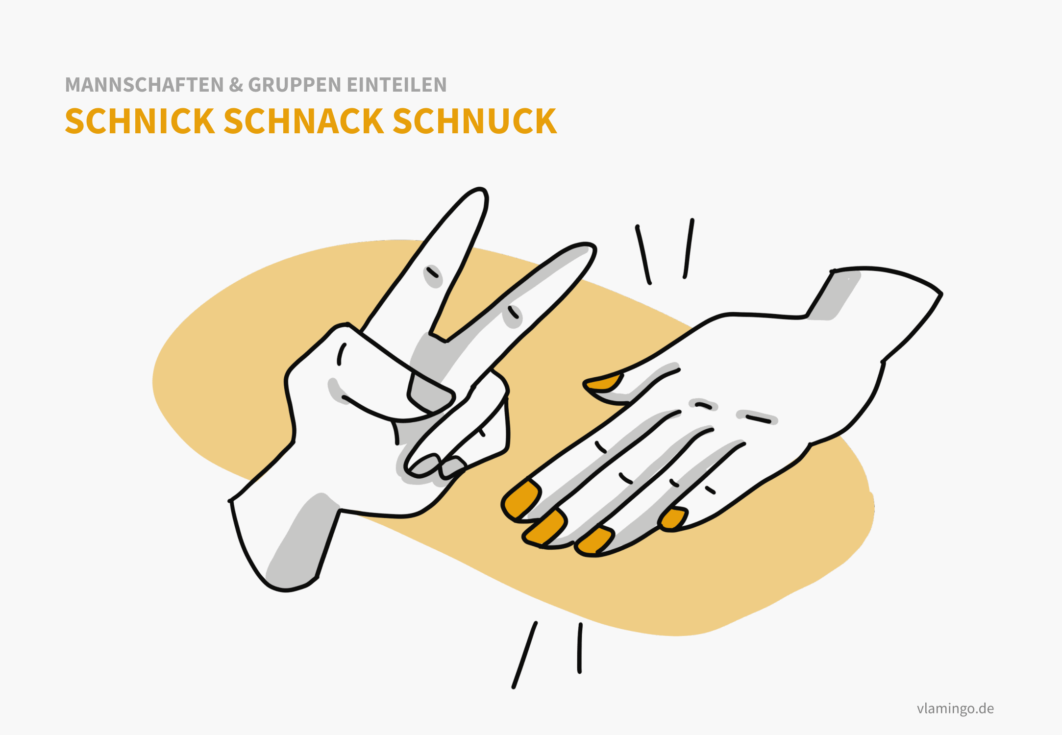 Schnick-Schnack-Schnuck - Einteilung von Mannschaften