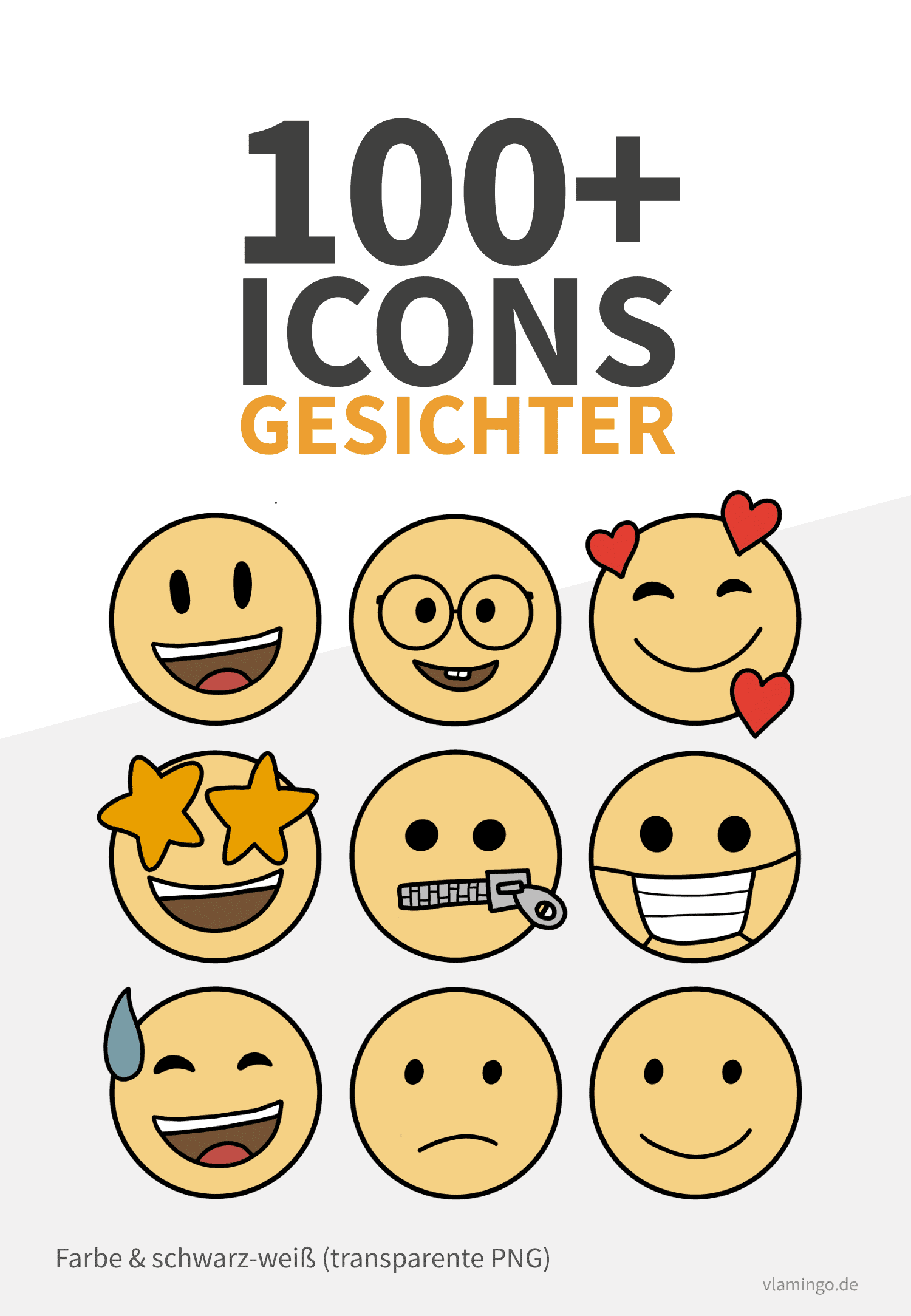 Icons - Smileys - Emojis - 100+ Cliparts