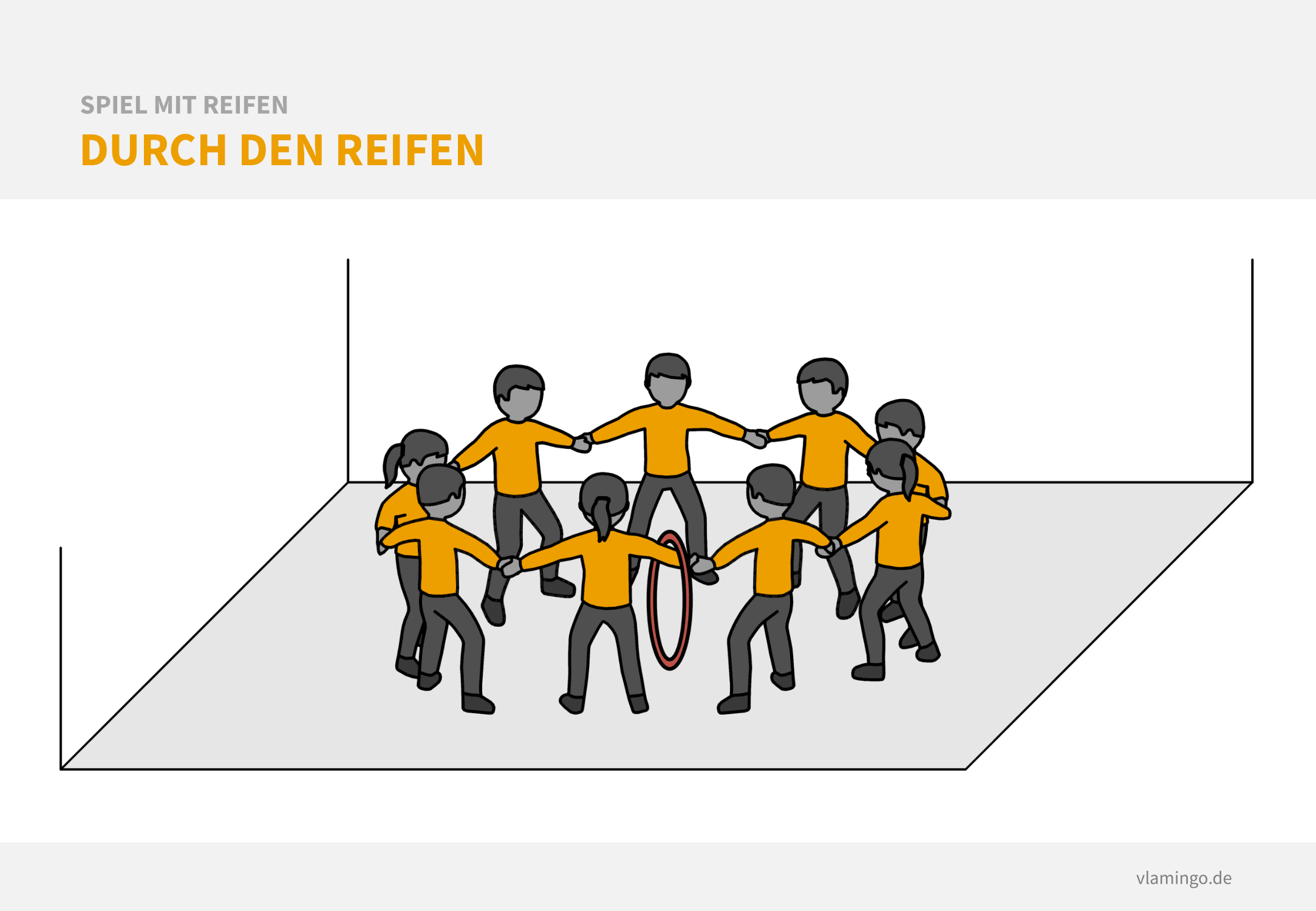 Spiel mit Reifen - Durch den Reifen