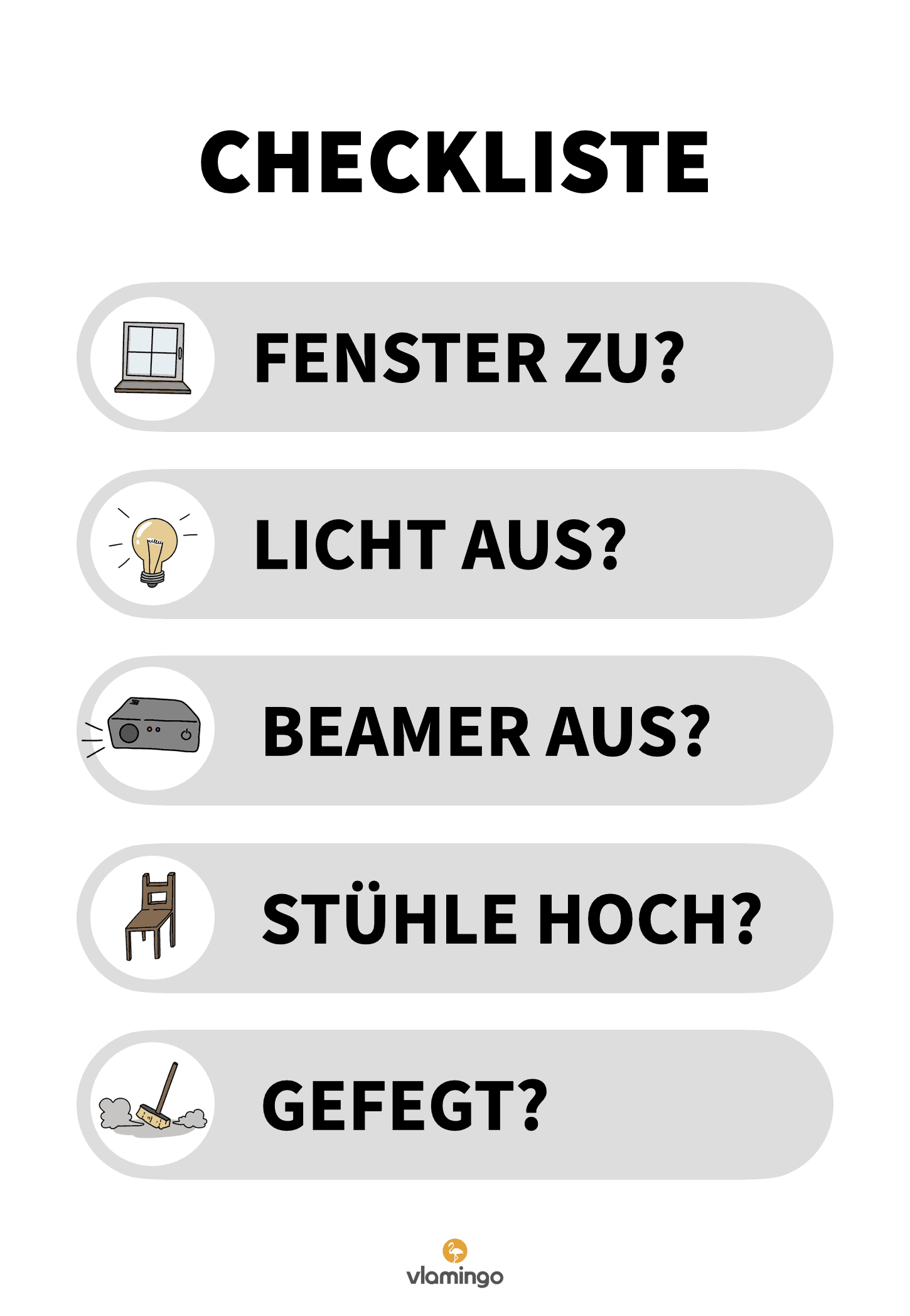 Checkliste 1 für den Klassenraum - Tür