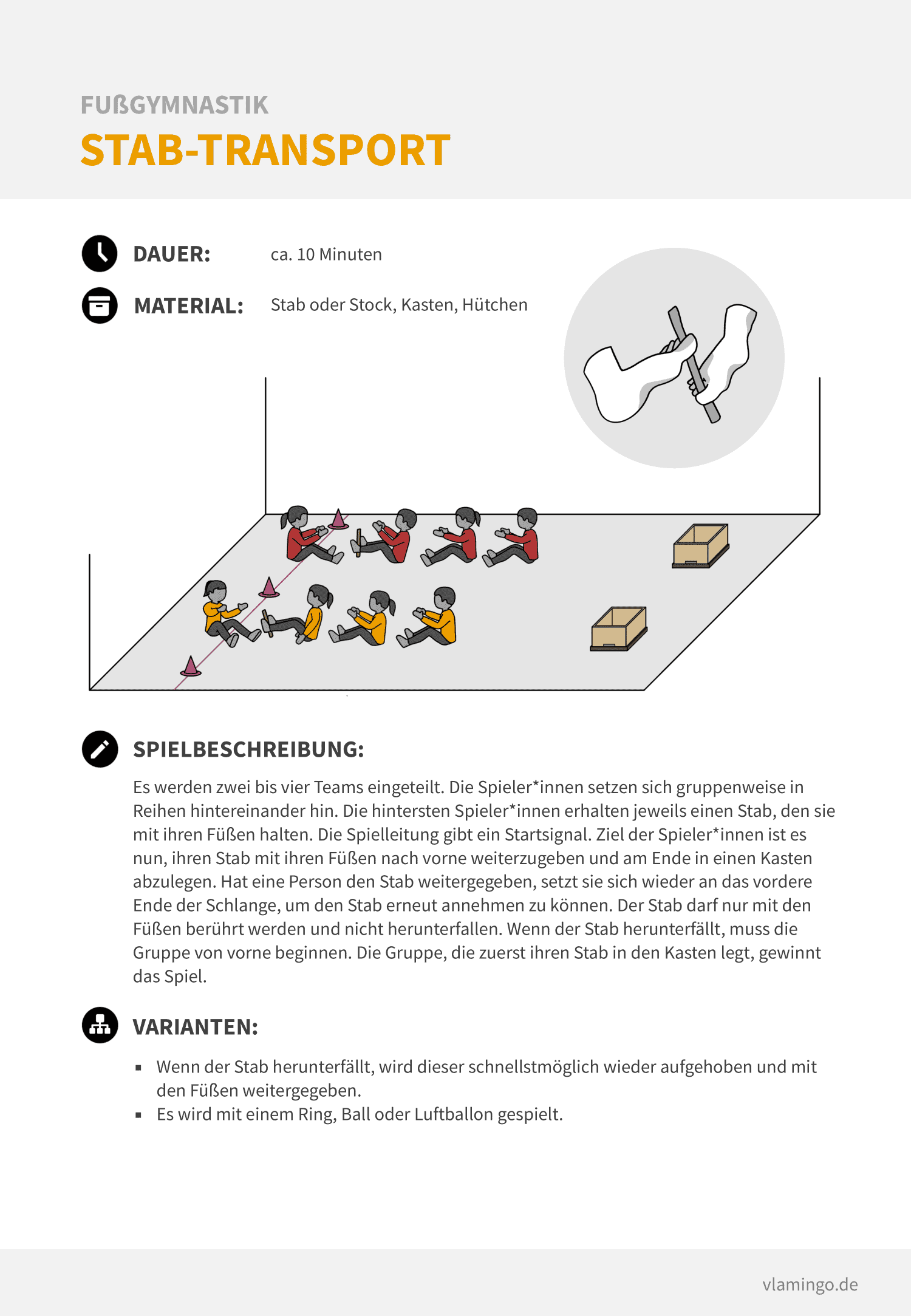 Fußgymnastik - Spiel 1