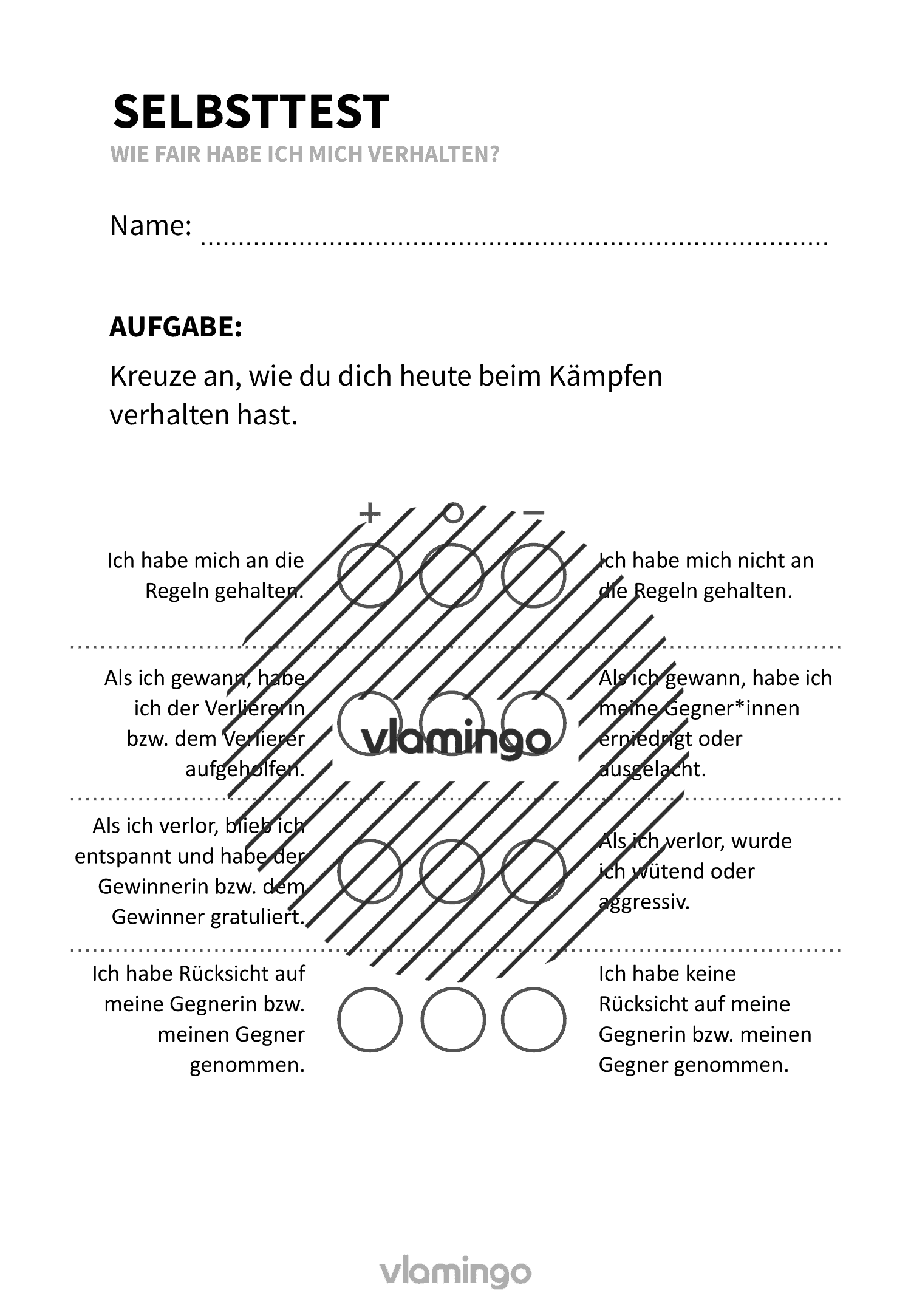 Arbeitsblatt 6 - Kämpfen & Ringen