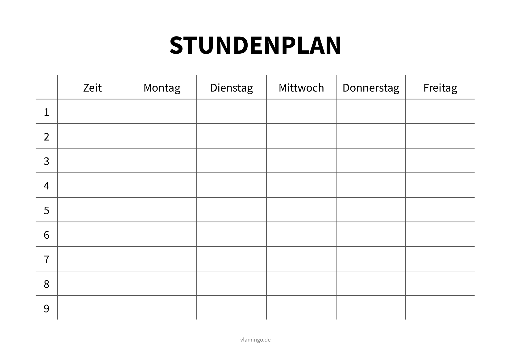 Stundenplan - Vorlage 04