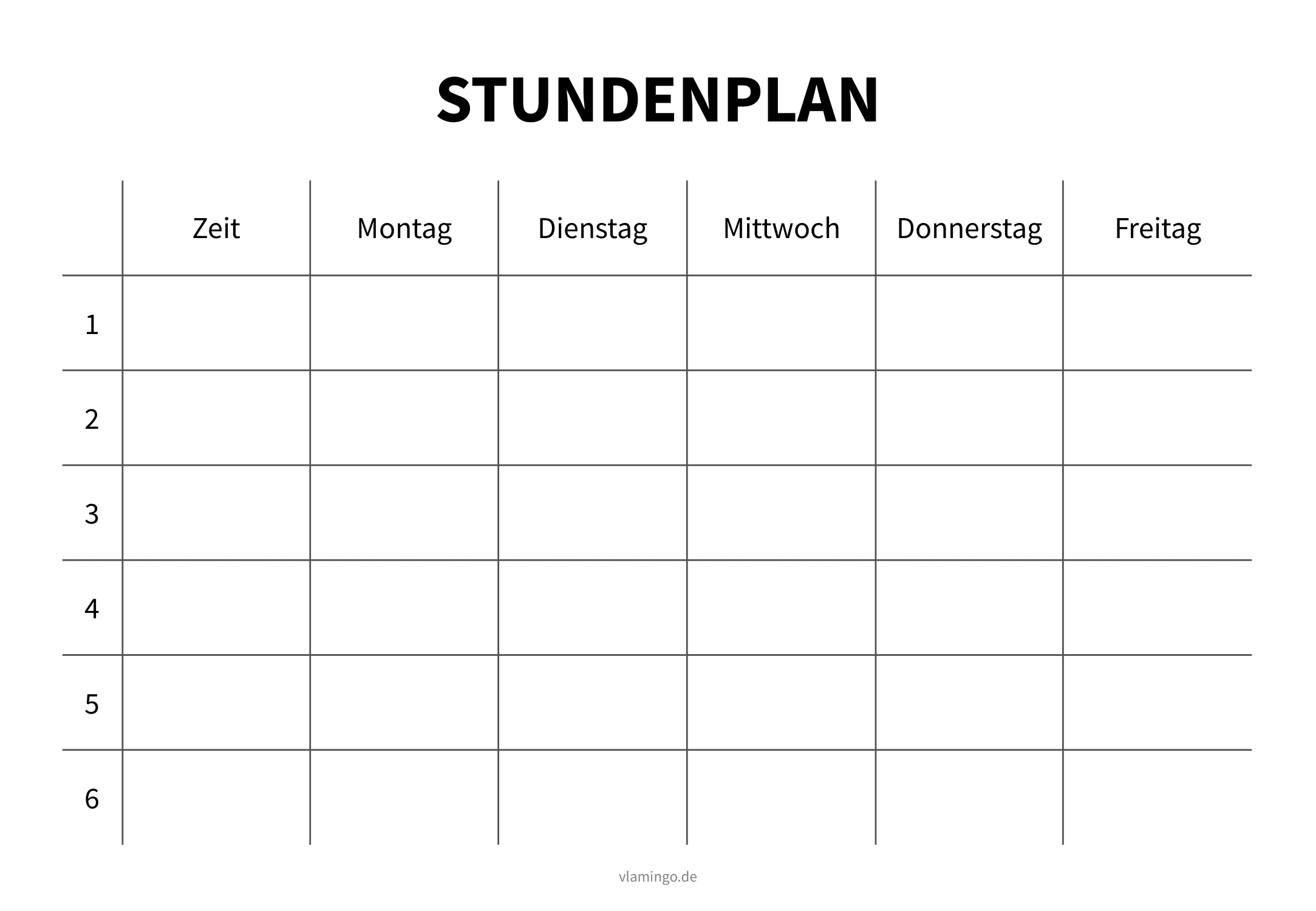 Stundenplan - Vorlage 06