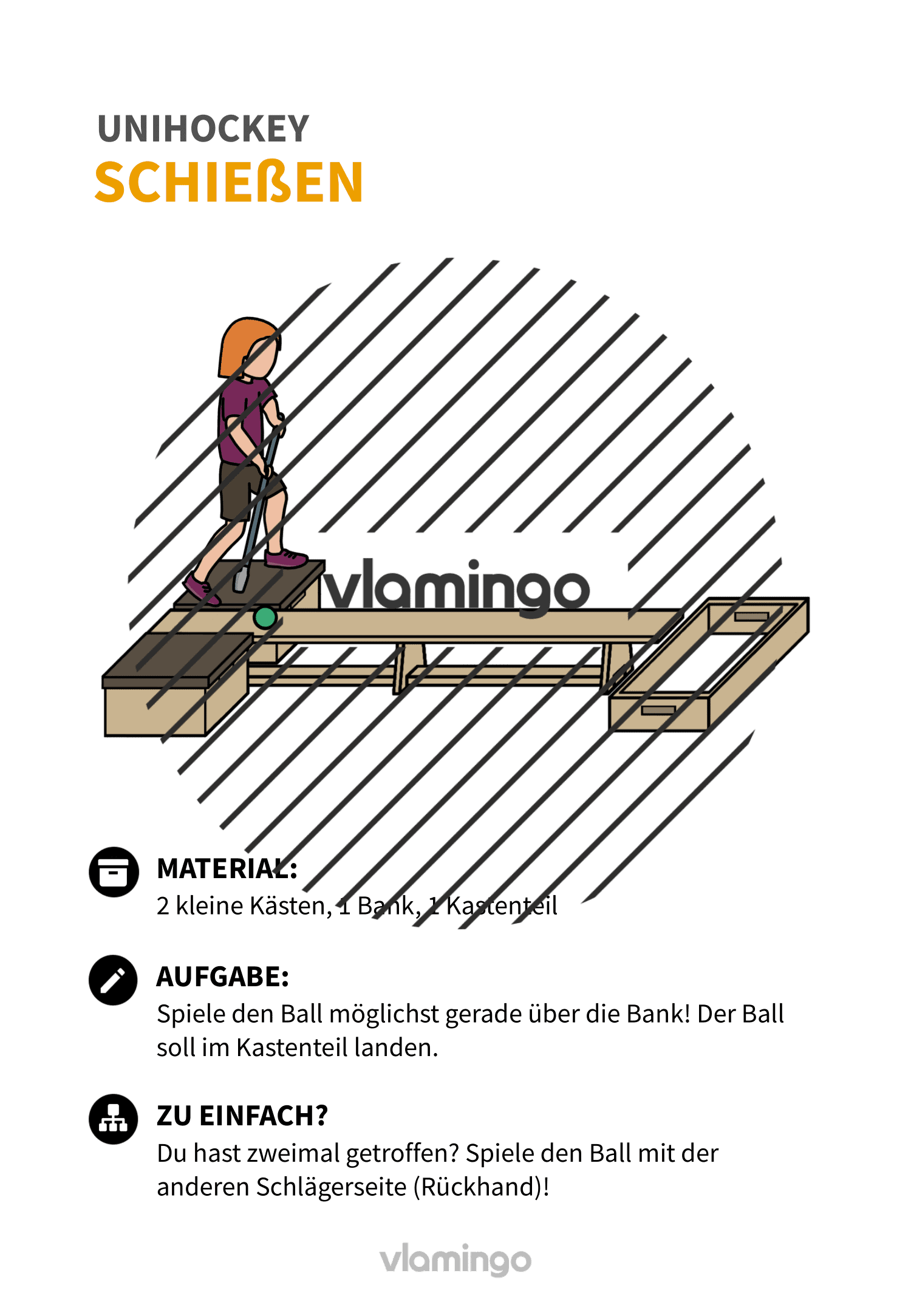 Unihockey - Übung 10 (Stationskarte)