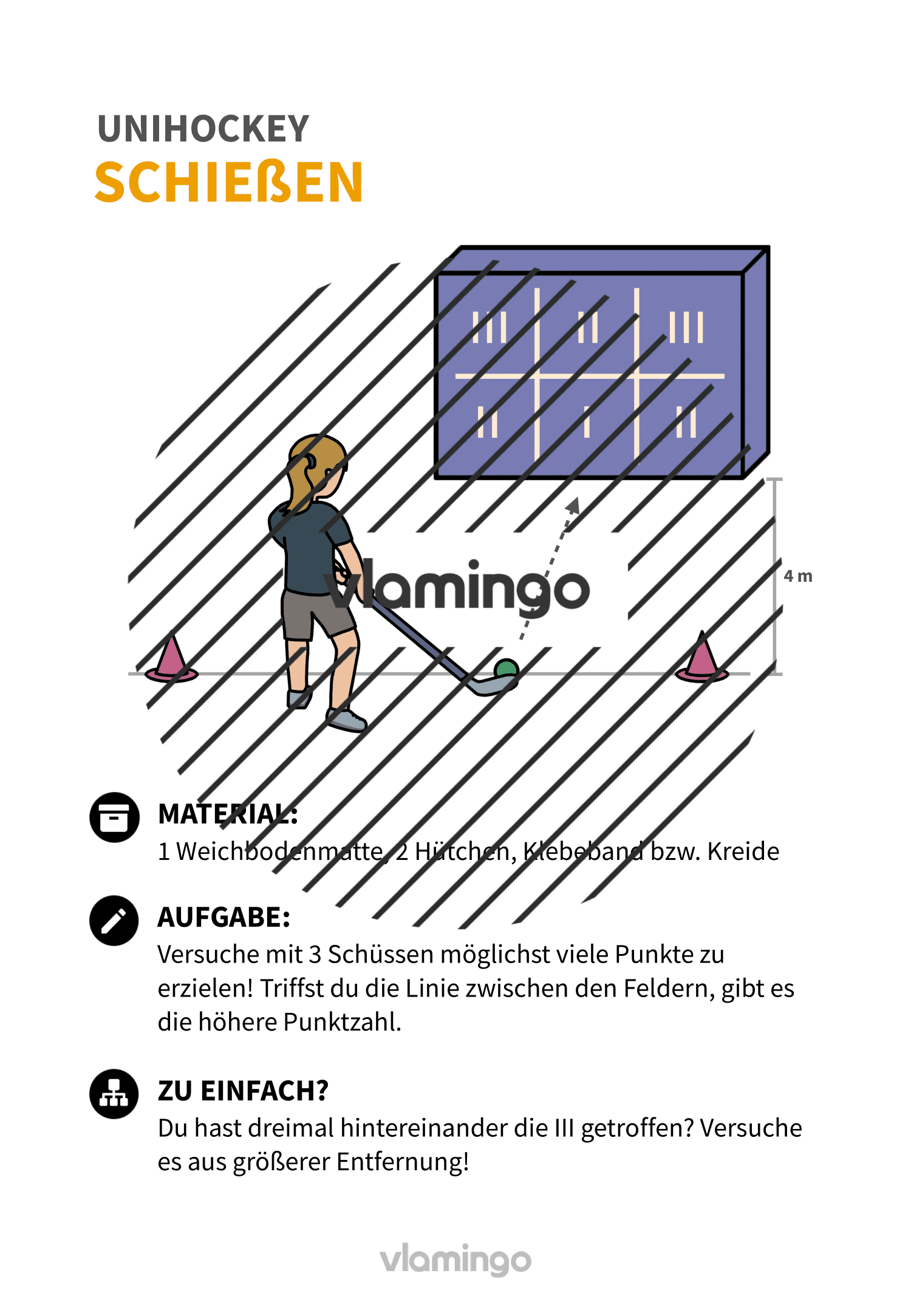 Unihockey - Übung 13 (Stationskarte)