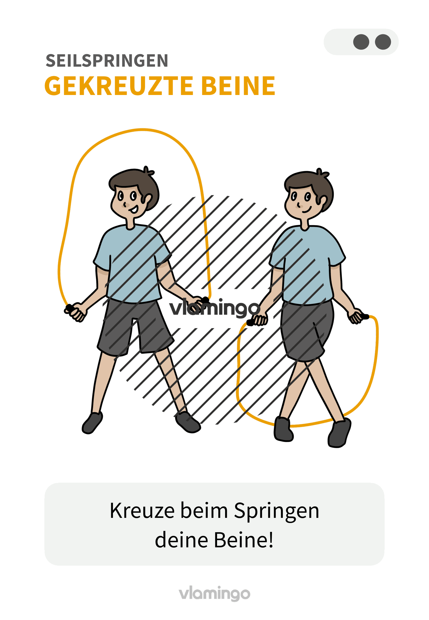 Seilspringen - Beine kreuzen