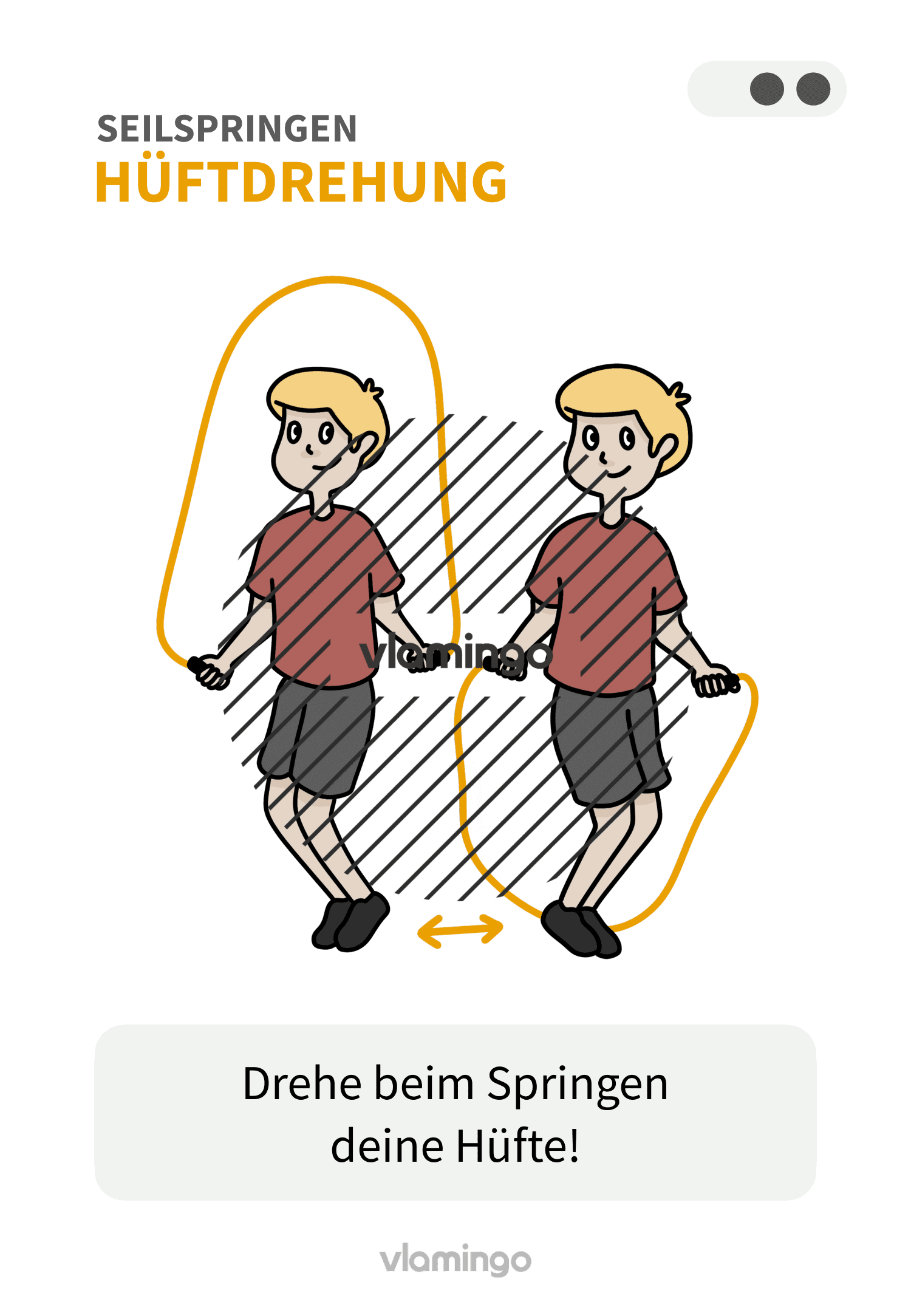 Seilspringen - Hüftdrehung