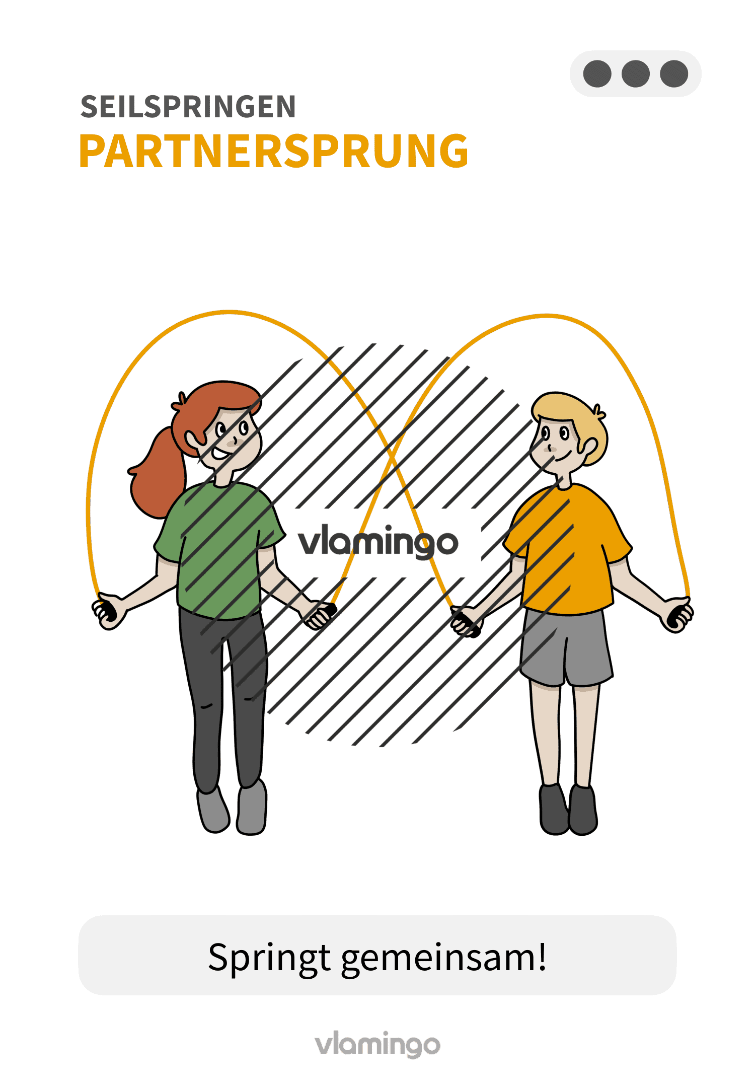 Seilspringen - Partnersprung - Nebeneinander mit 2 Seilen