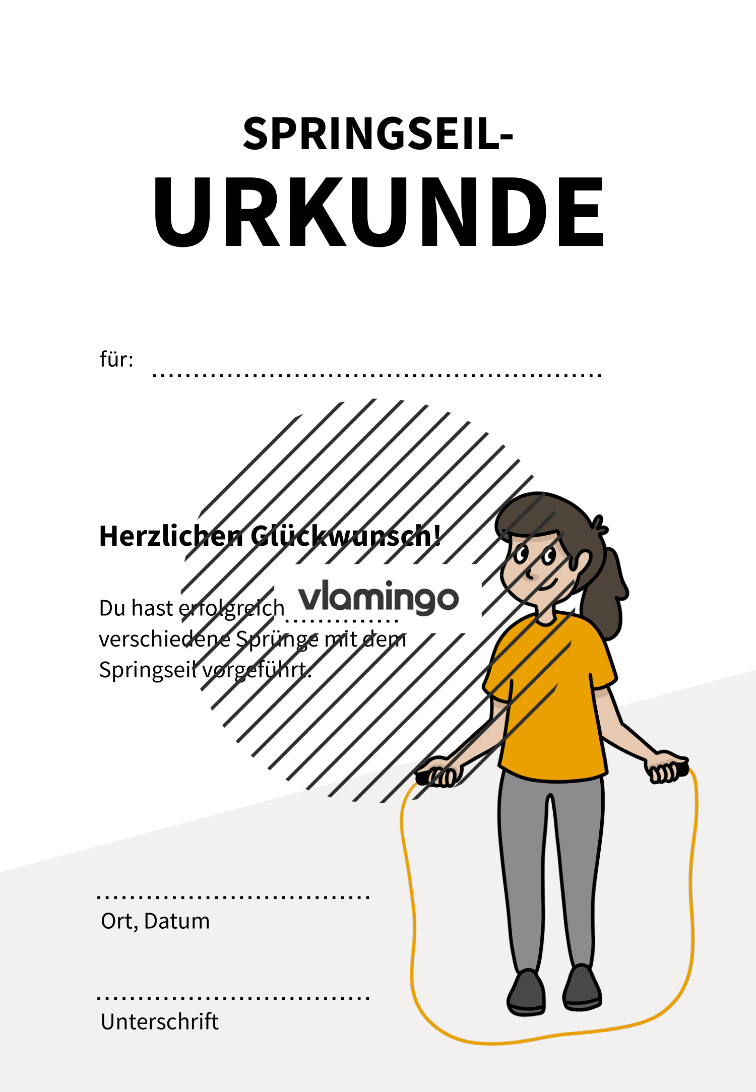 Seilspringen - Urkunde 1 Seilspringen - Urkunde 1