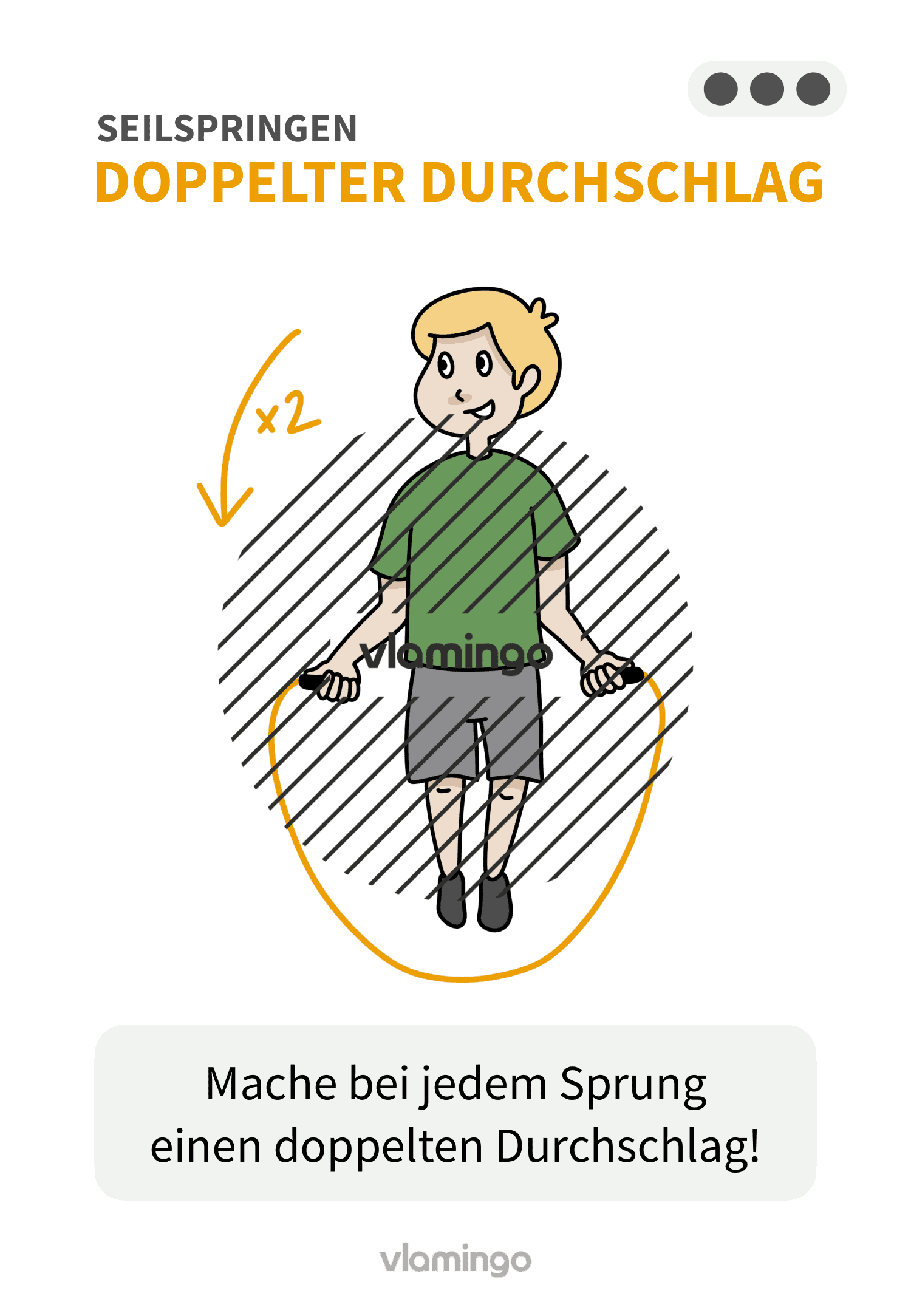 Seilspringen - doppelter Durchschlag Seilspringen - doppelter Durchschlag