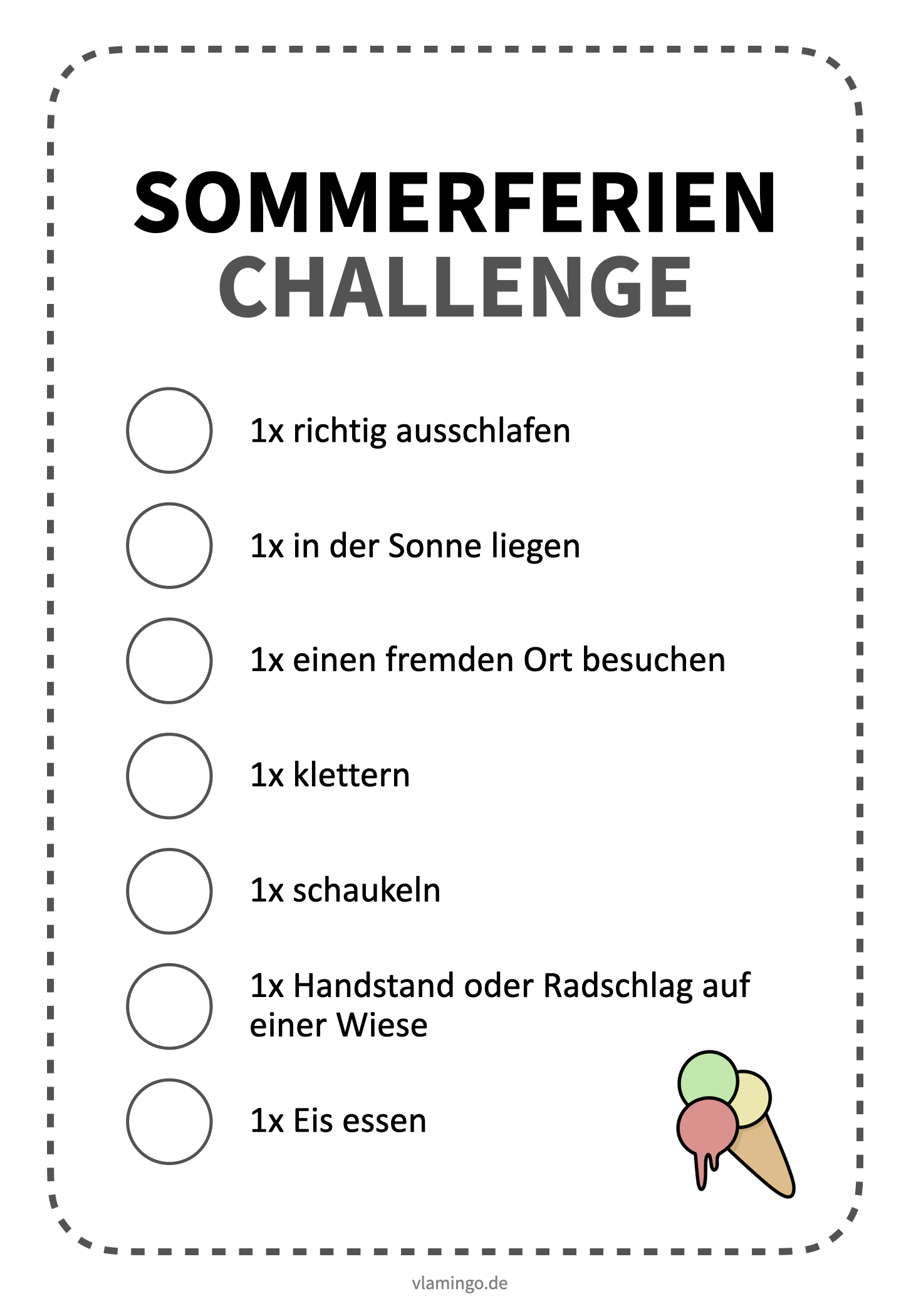 Sommerferien-Challenge - 1 Sommerferien-Challenge - 1