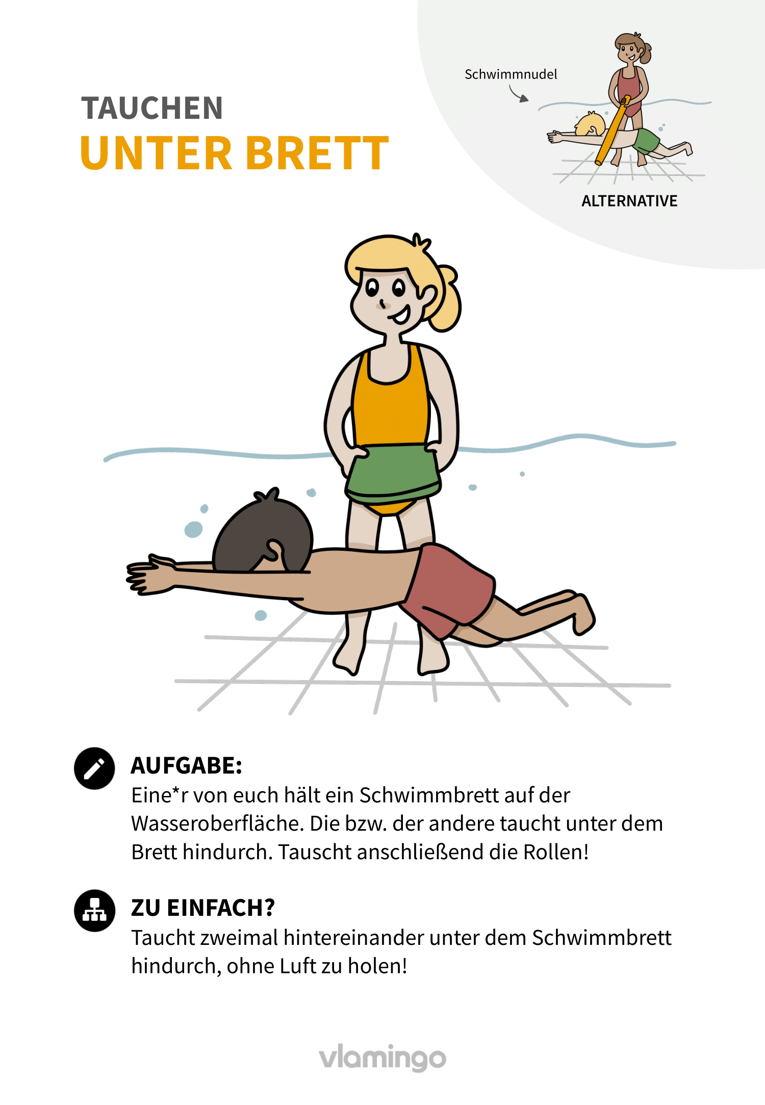 Übung 12 - Tauchen im Schwimmunterricht