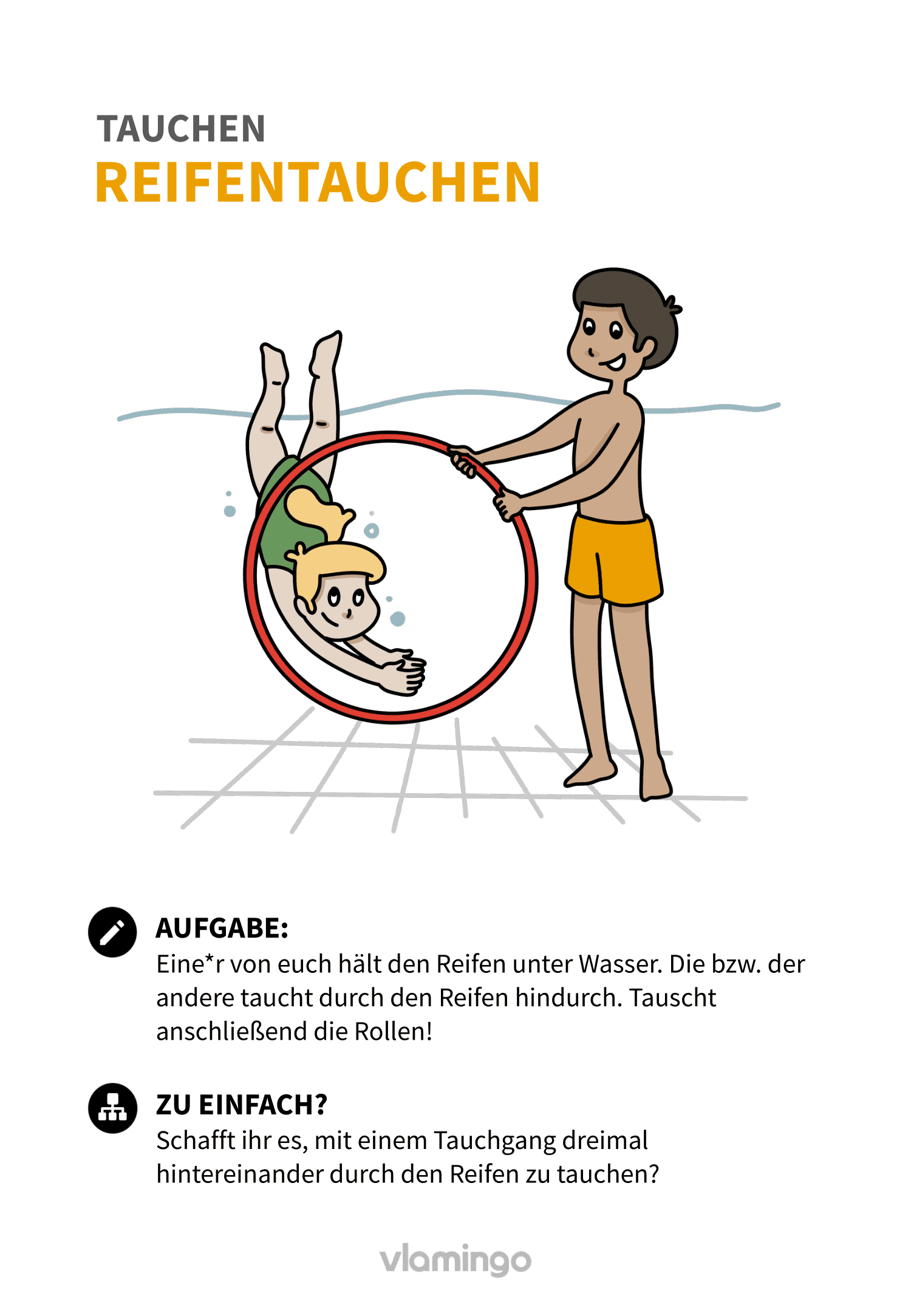 Übung 14 - Tauchen im Schwimmunterricht
